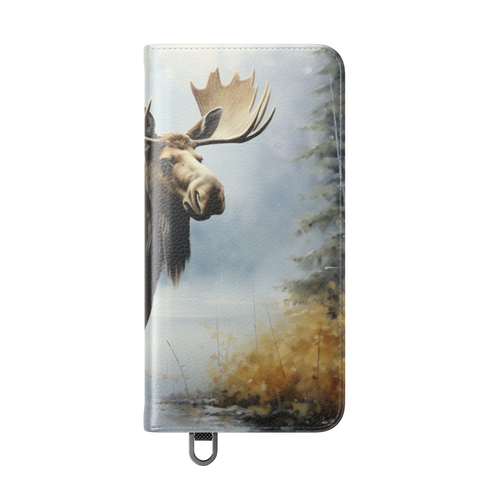Misty Moose Reflection - Samsung S25 Case - Lompakkokotelo
