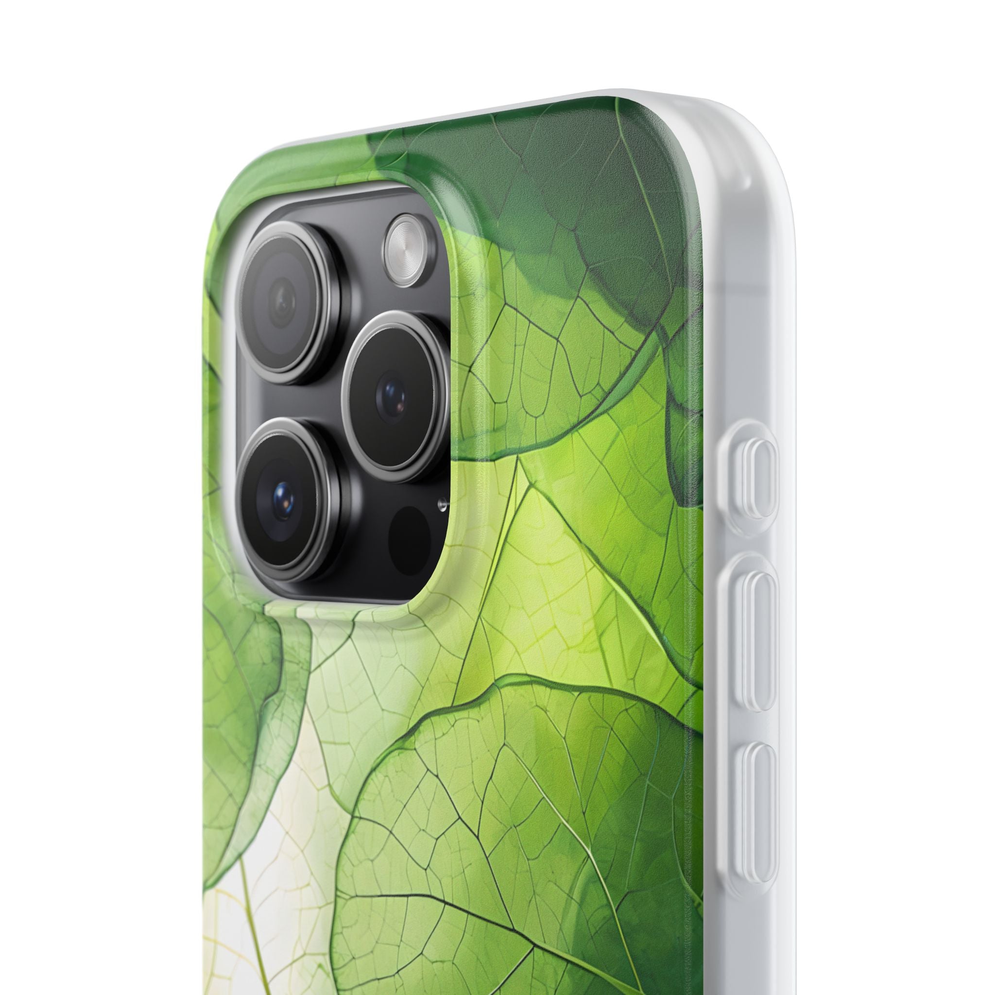 Emerald Leaf Veins · Soft Phone Case for iPhone
