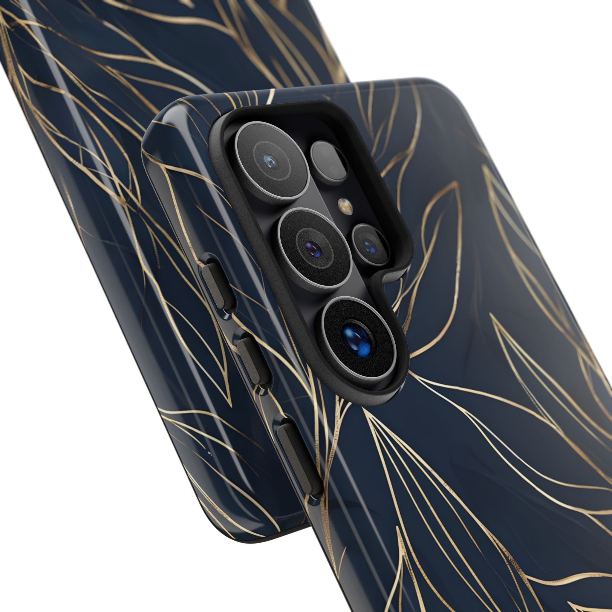 Gilded Navy Foliage · Tough Etui na telefon dla Samsung