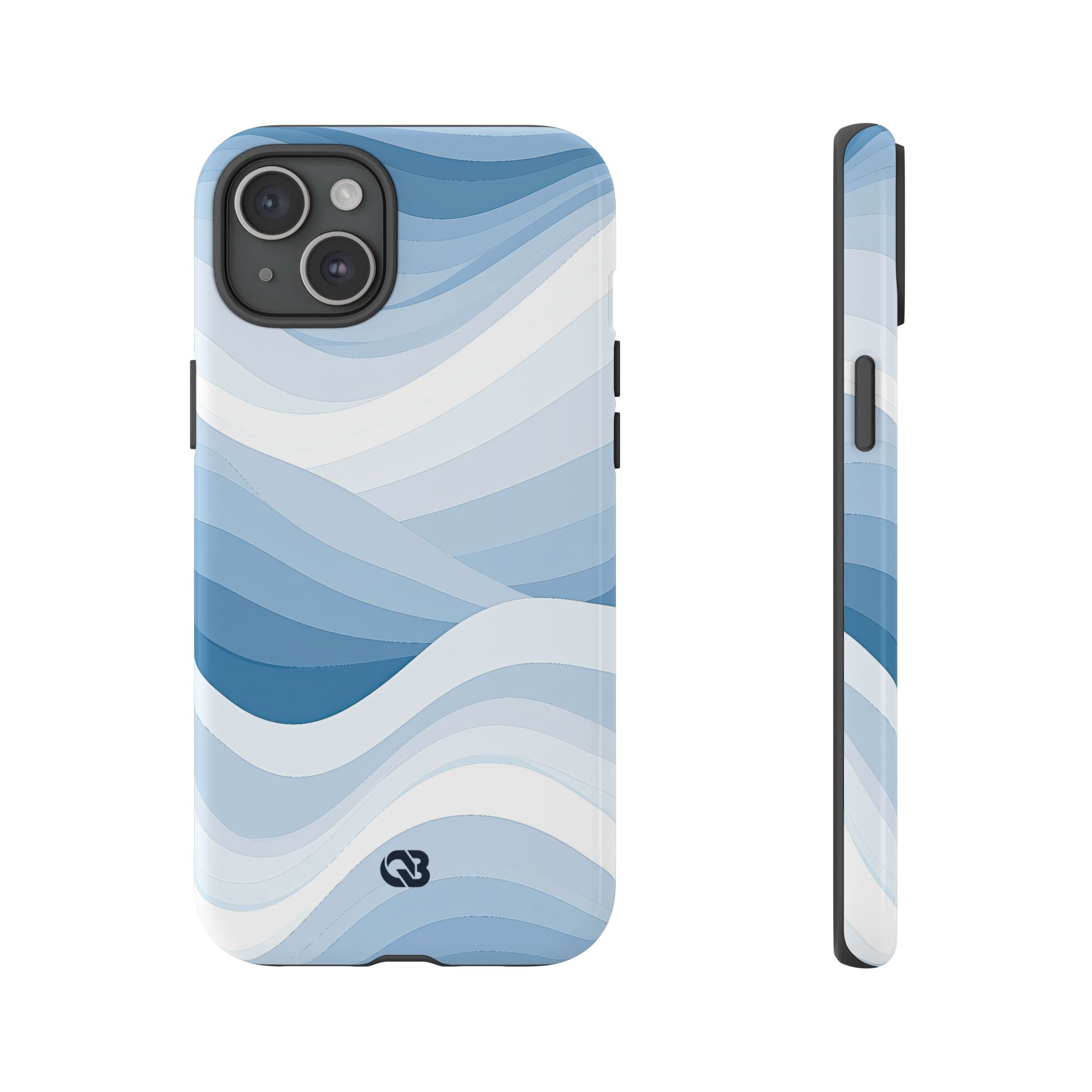 Blue Tough Phone Case for iPhone - Glacial Indigo Flow
