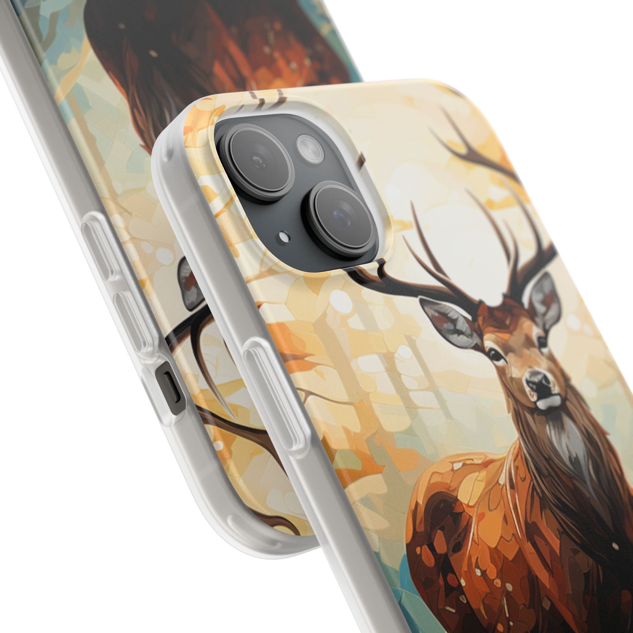 Glowing Stag iPhone 15 Plus Case - Soft - CASE•BOB