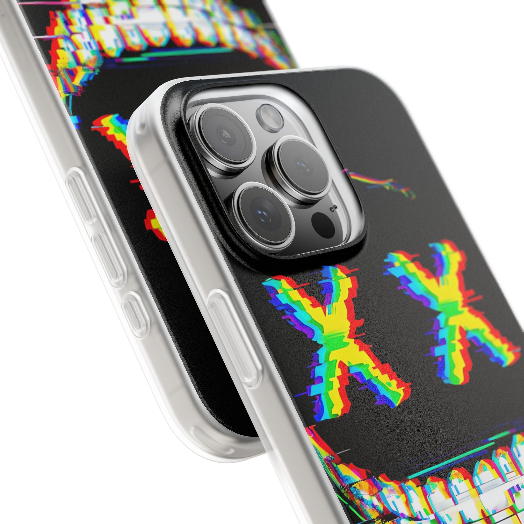 Glitch Grin Distortion · Soft Handyhülle für iPhone