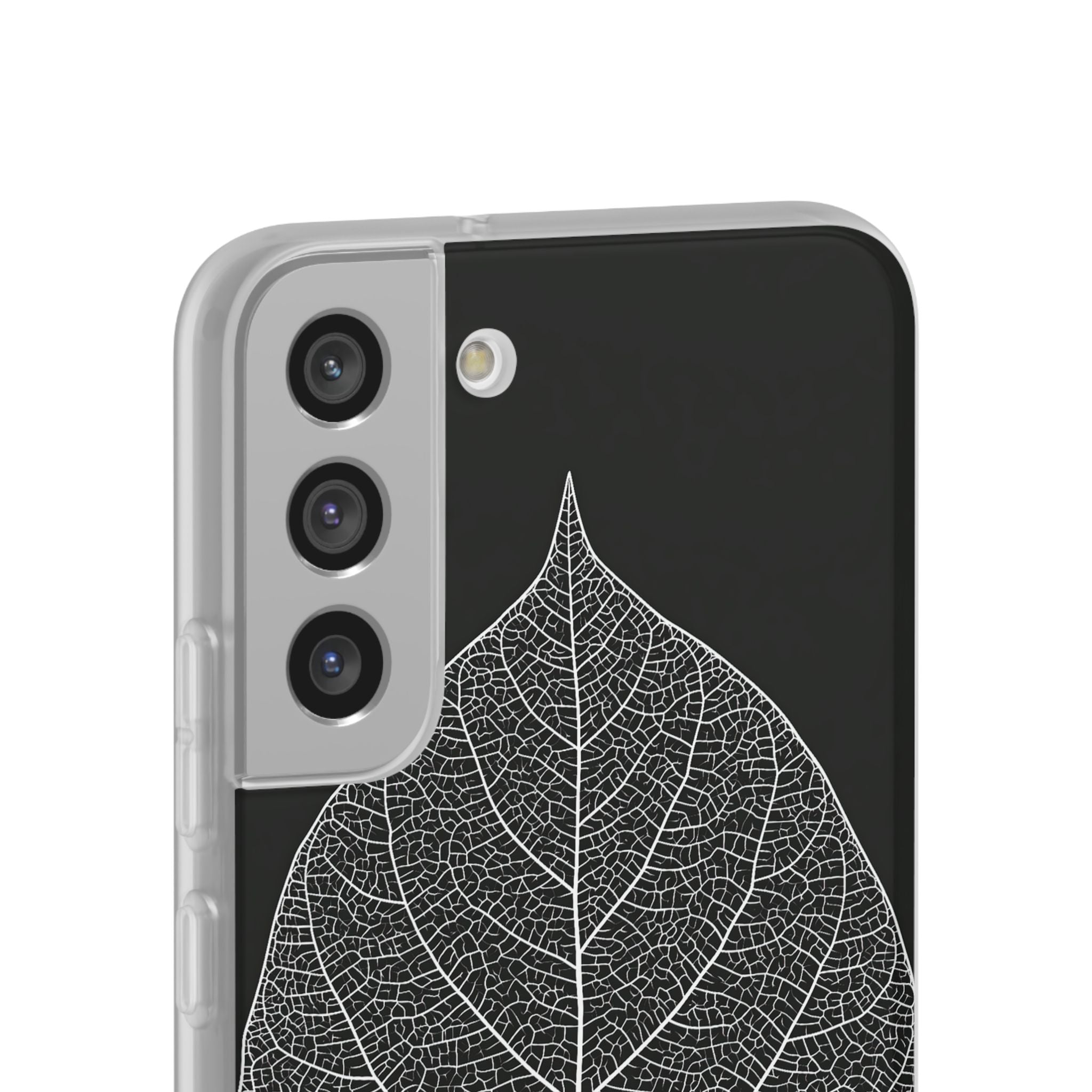 Black Lite Phone Case for Samsung - Bleached Leaf Lattice