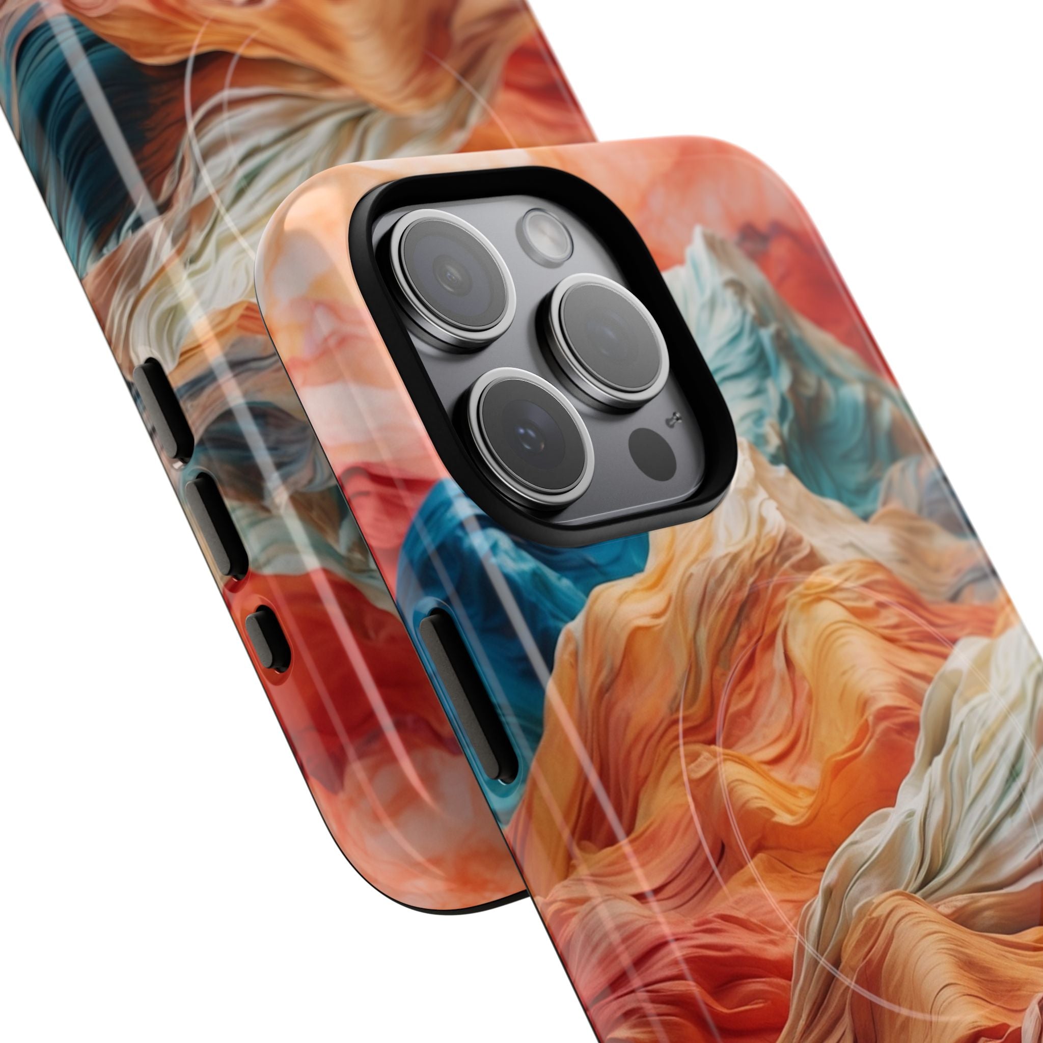 Fabric Peaks Cream iPhone 15 Pro Max Cover - Tough+