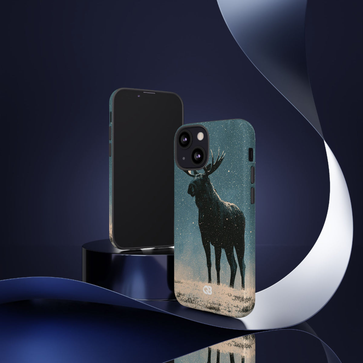 Nordic Boreal Moose · Tough Phone Case for iPhone · Blue