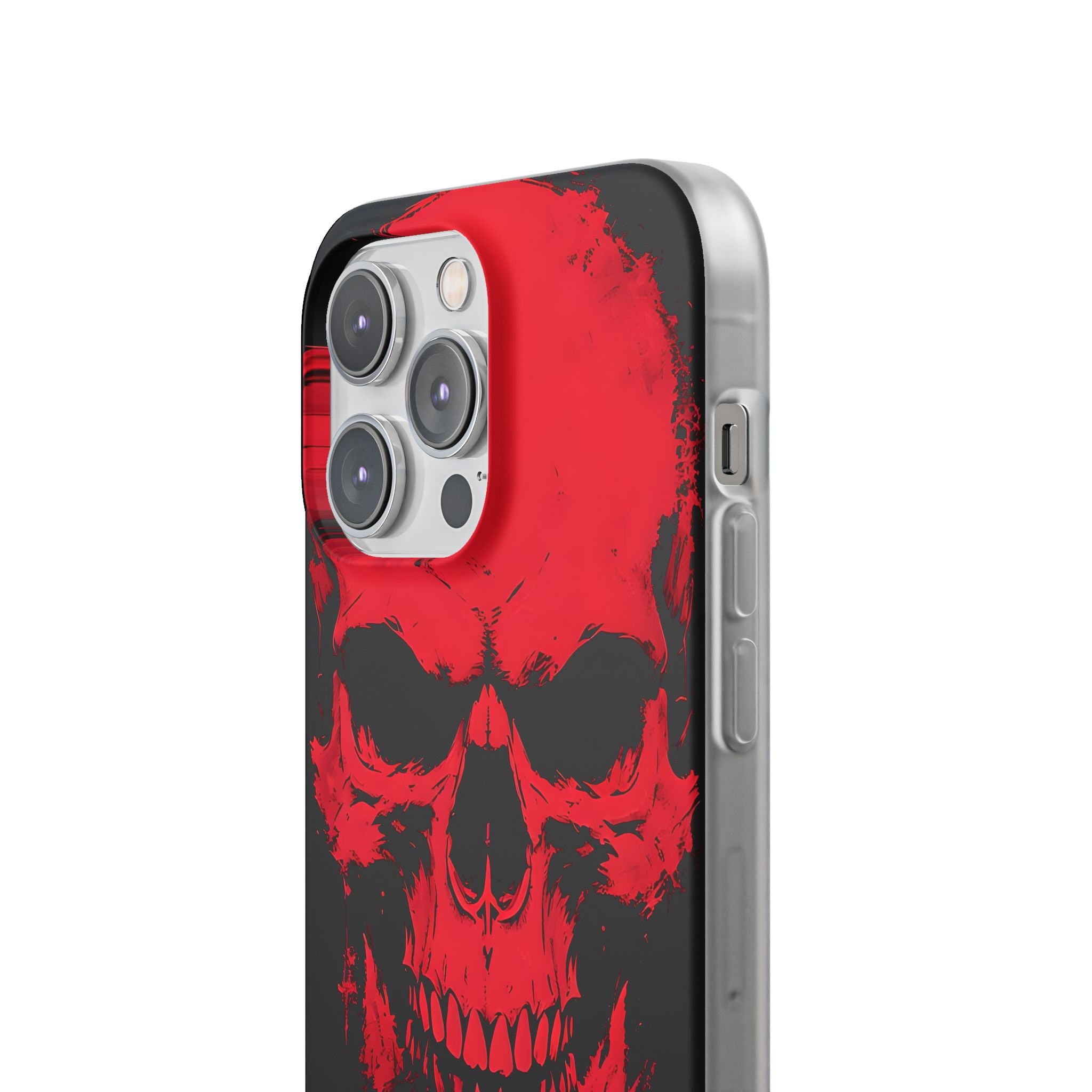 Crimson Street Skull · Soft Custodia per iPhone
