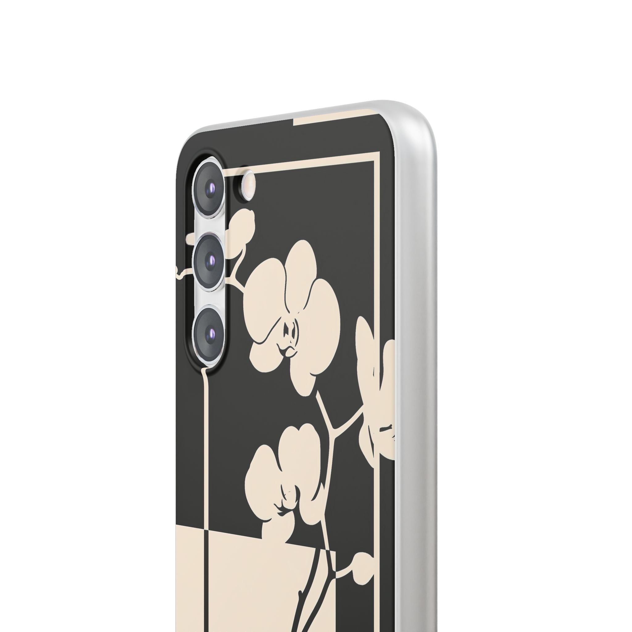 Beige Lite Phone Case for Samsung - Nocturnal Orchid Frame