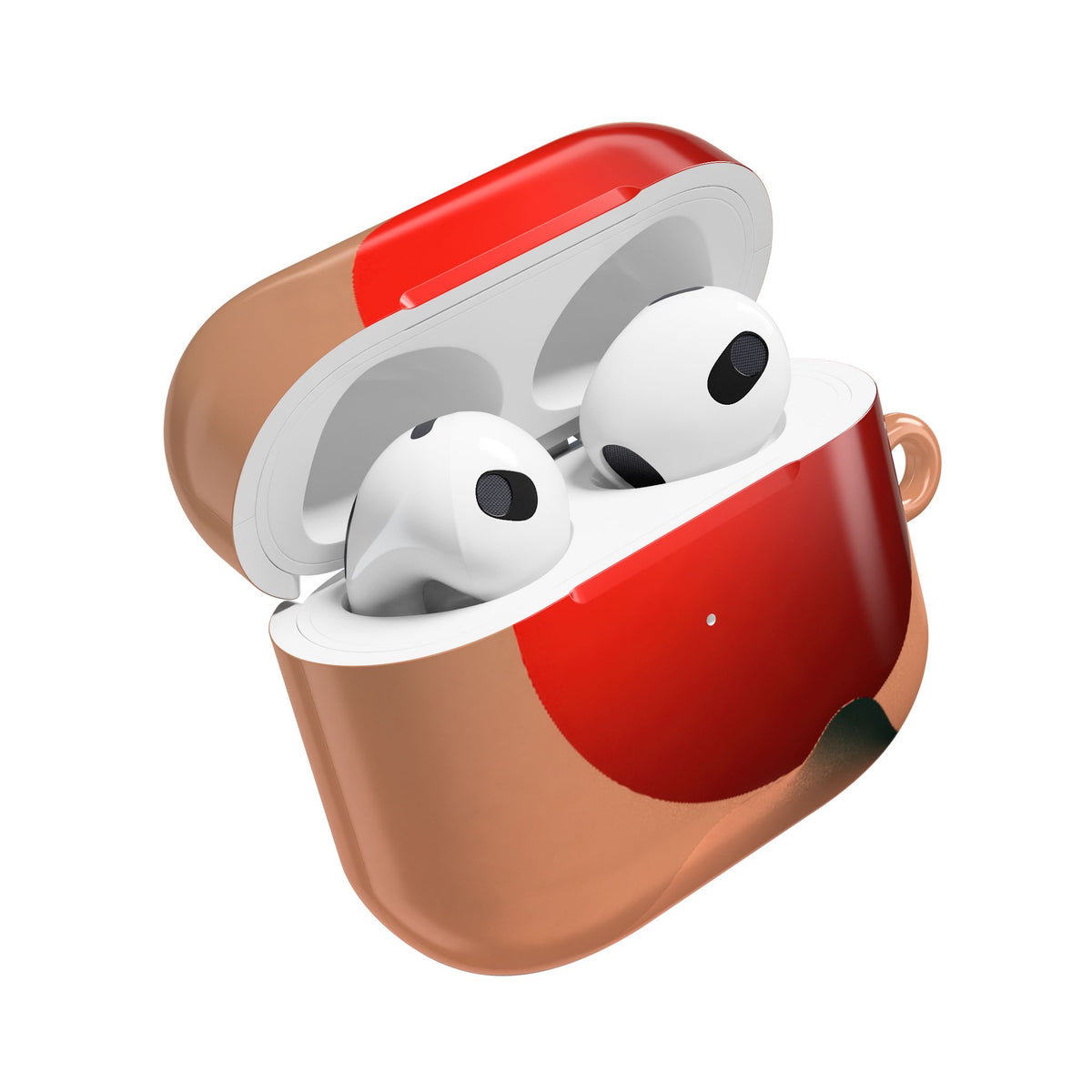 Crimson Sol Ridge · Hard Case for AirPods & AirPods Pro · Red