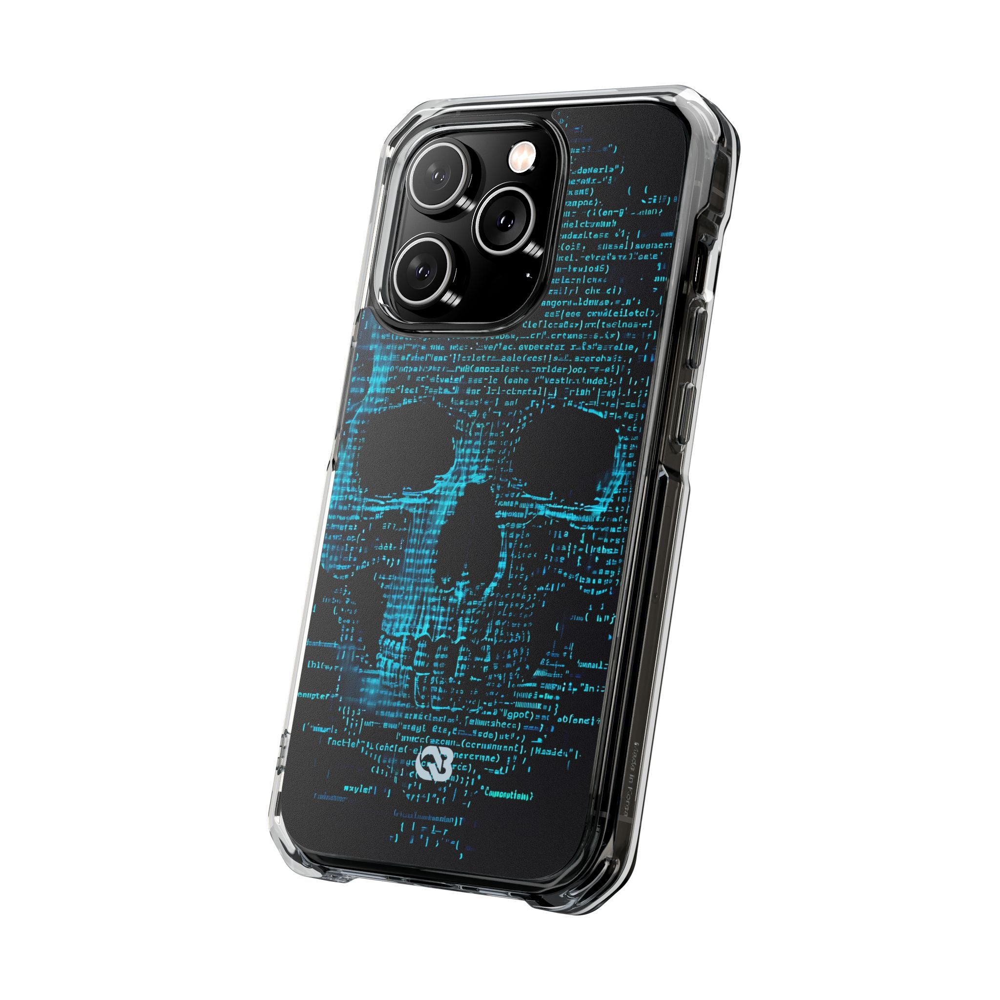 Cyan Glitch Skull · Impact Custodia per iPhone · Magsafe