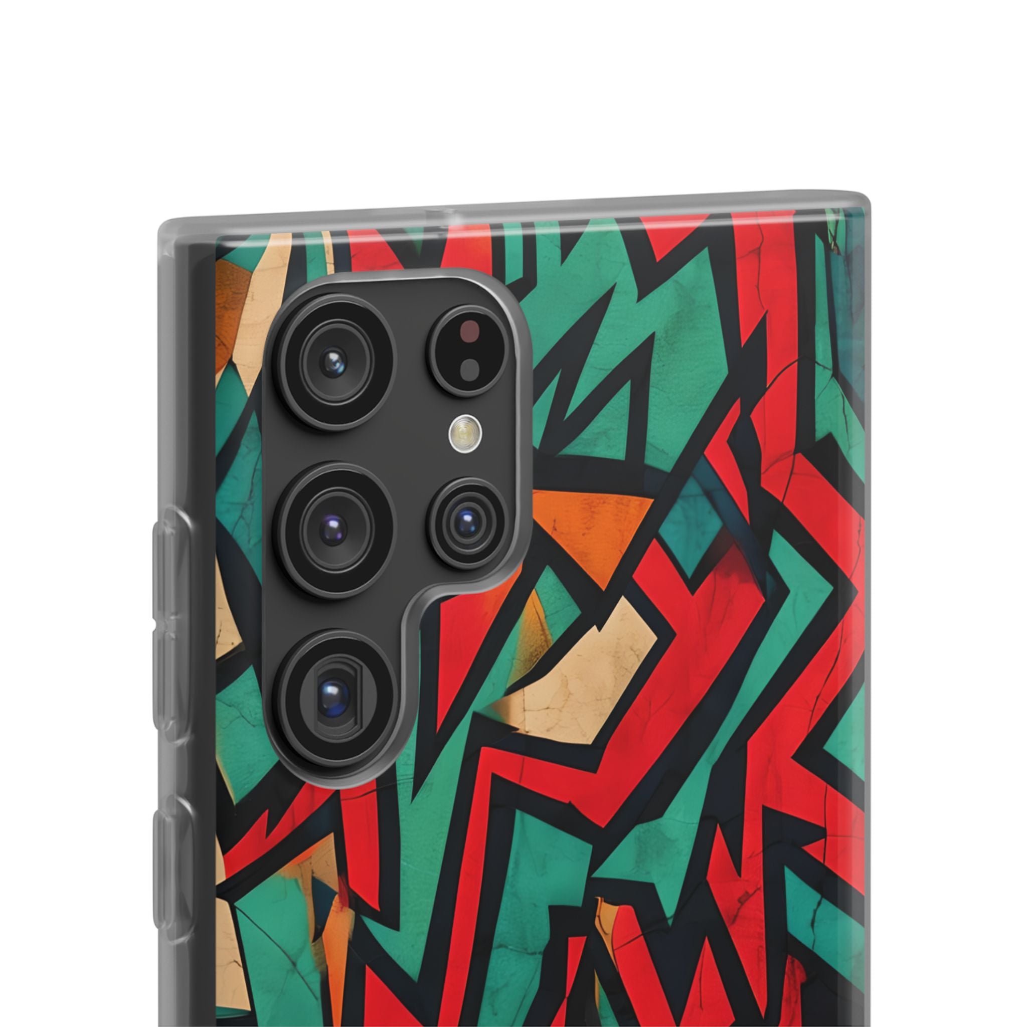 Jagged Teal Static · Soft Handyhülle für Samsung