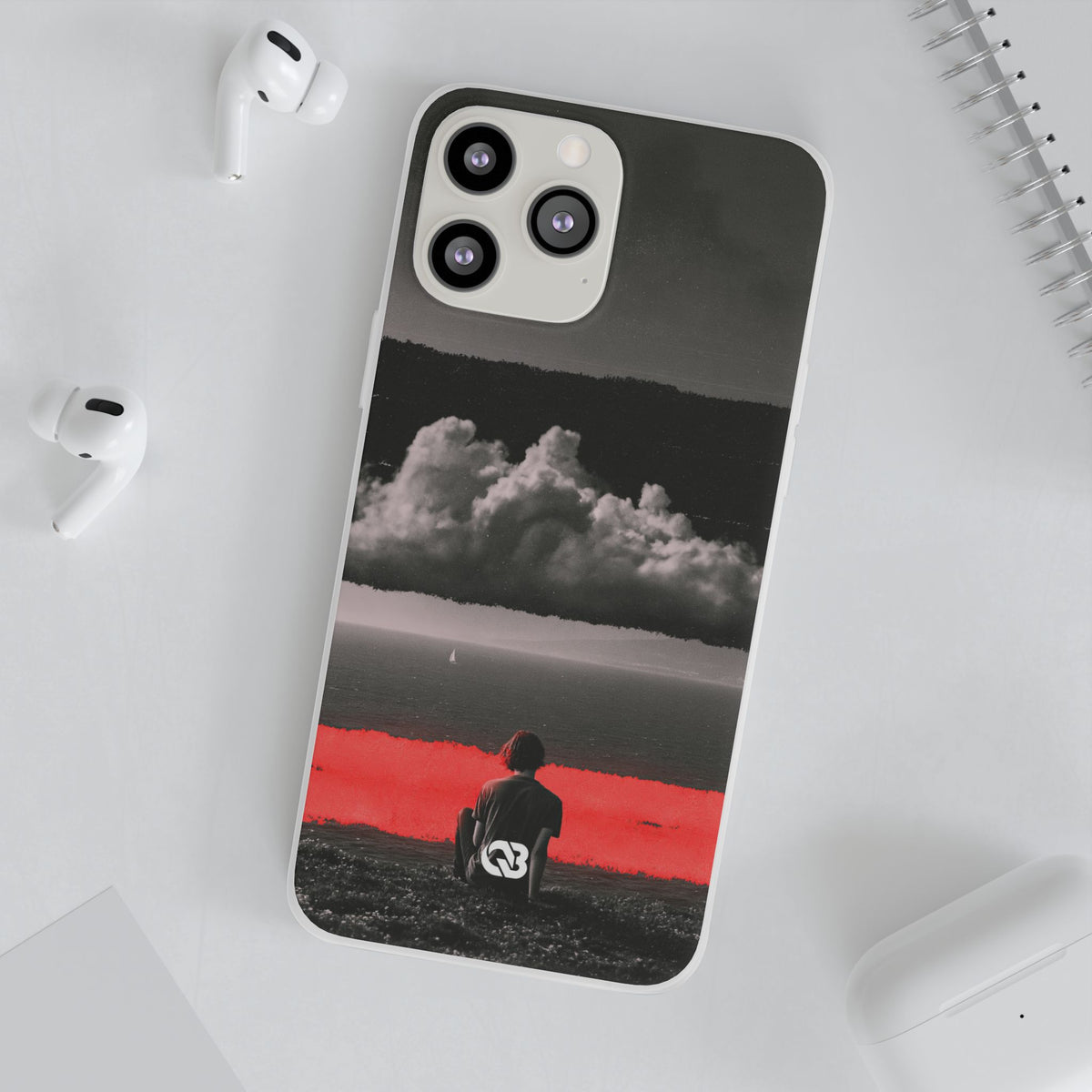 Crimson Horizon · Lite Phone Case for iPhone · Black