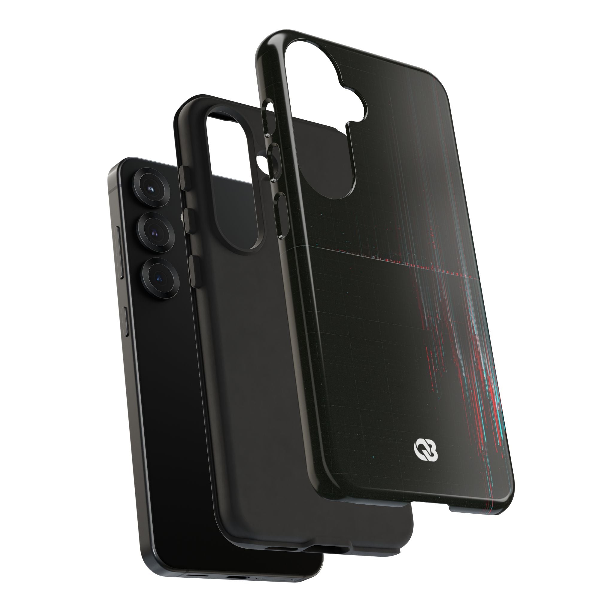 Black Tough Phone Case for Samsung - Corrupted Data Stream