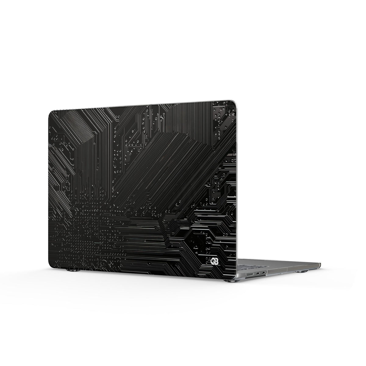 Obsidian Circuitry · Clear Hard Case for MacBook · Black