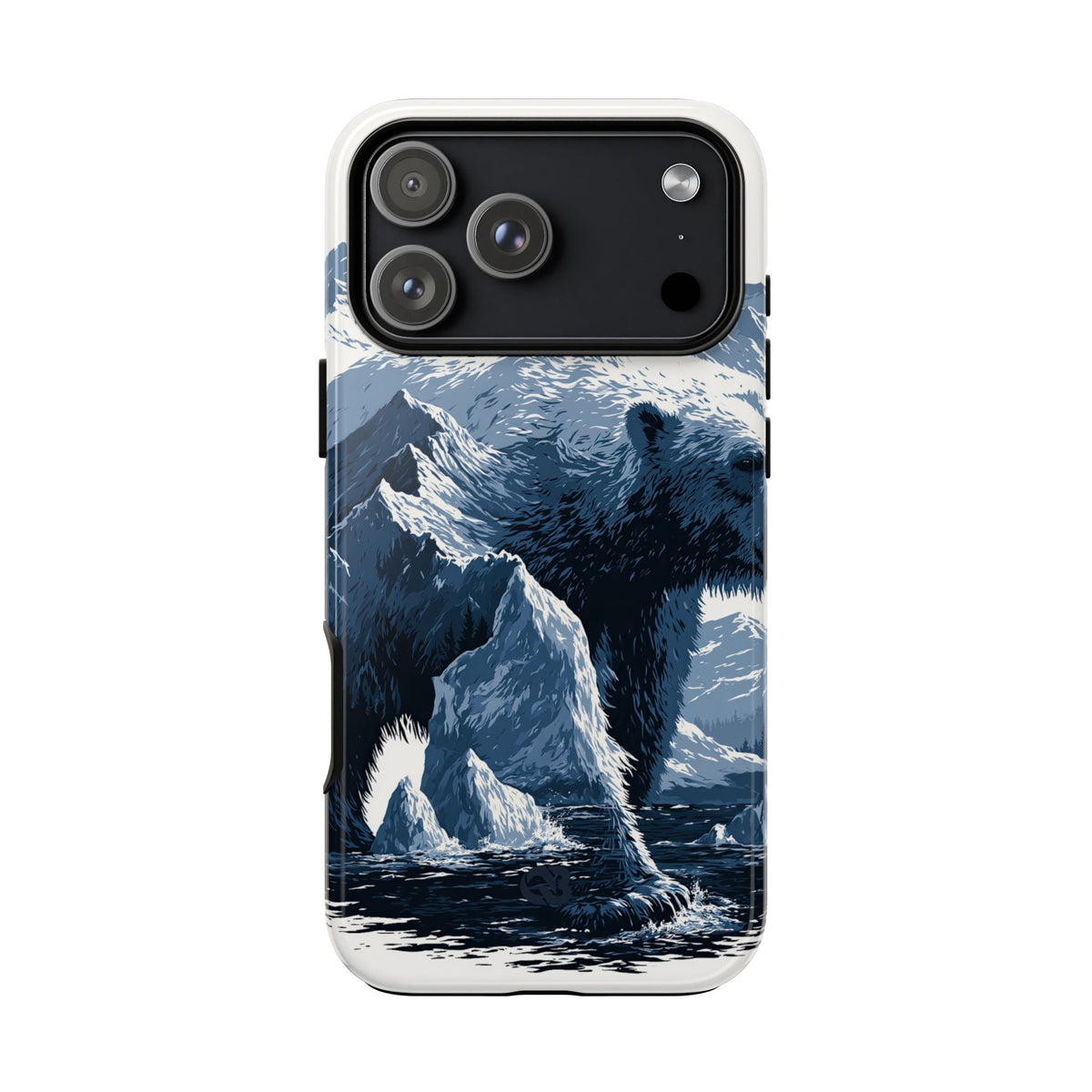 Fjord Summit Bear · Tough Phone Case for iPhone · Blue