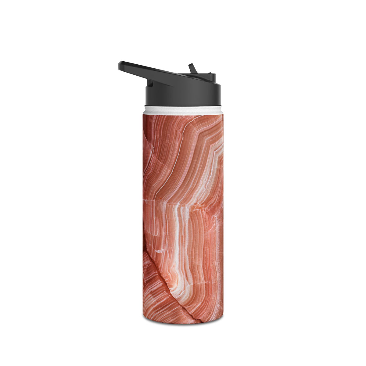 Blushing Rose Strata · Insulated Water Bottle · Pink