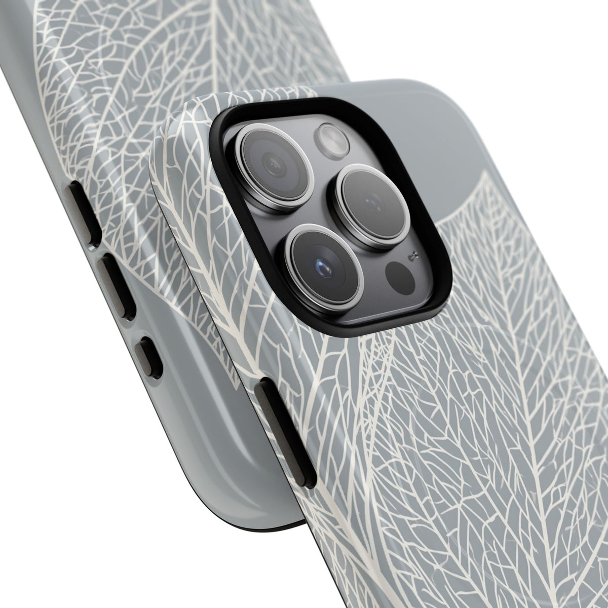 Minimal Leaf Skeleton · Tough 2.0 Magnetic Phone Case for iPhone · Grey