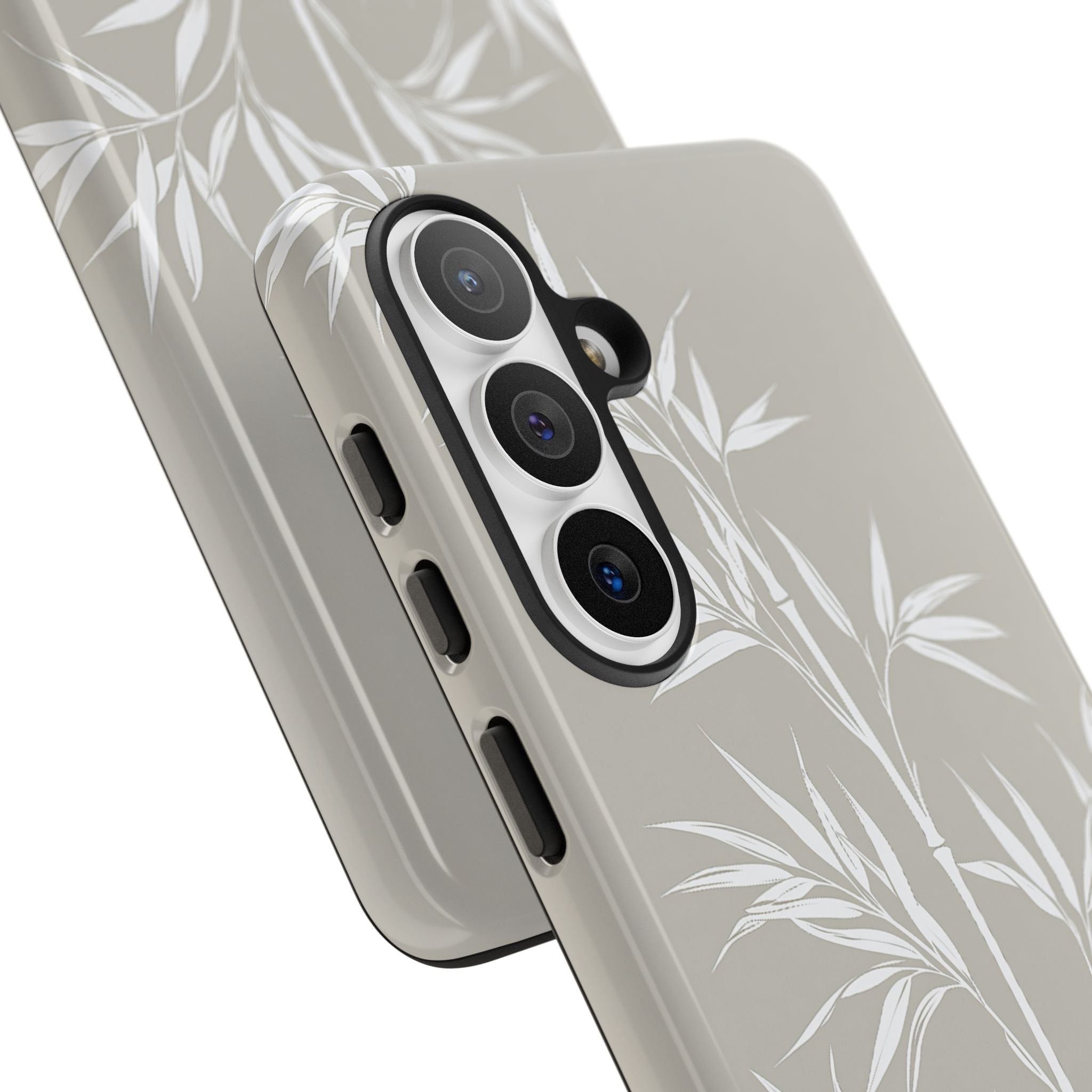 Beige Tough Phone Case for Samsung - Sandstone Bamboo Stalks