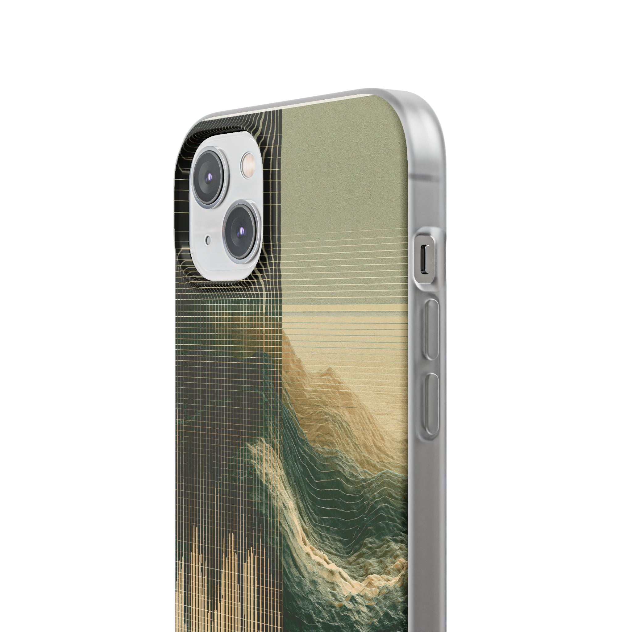 Beige Lite Phone Case for iPhone - Veridian Data Ridge