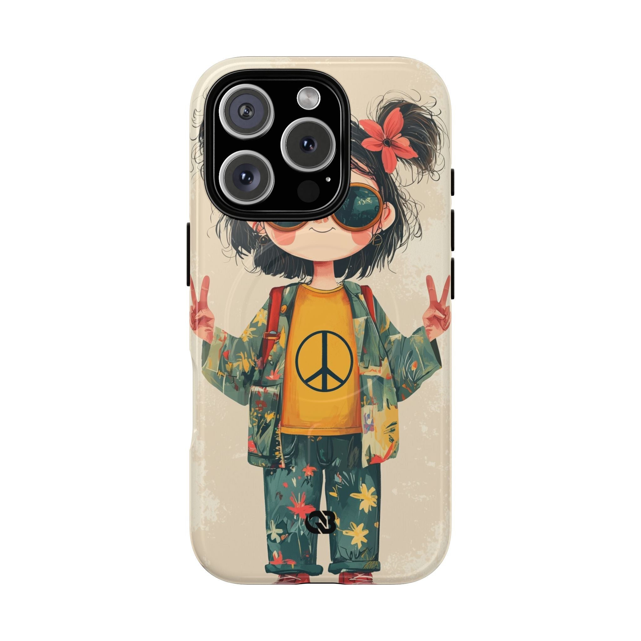 Retro Peace Girl · Tough+ Custodia per iPhone · Magsafe