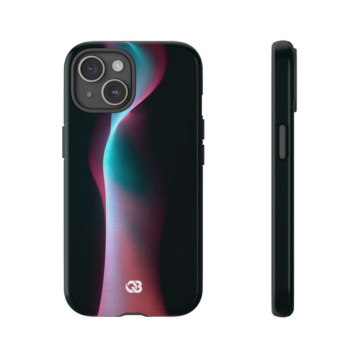 Neon Pixel Flow · Tough Phone Case for iPhone · Black