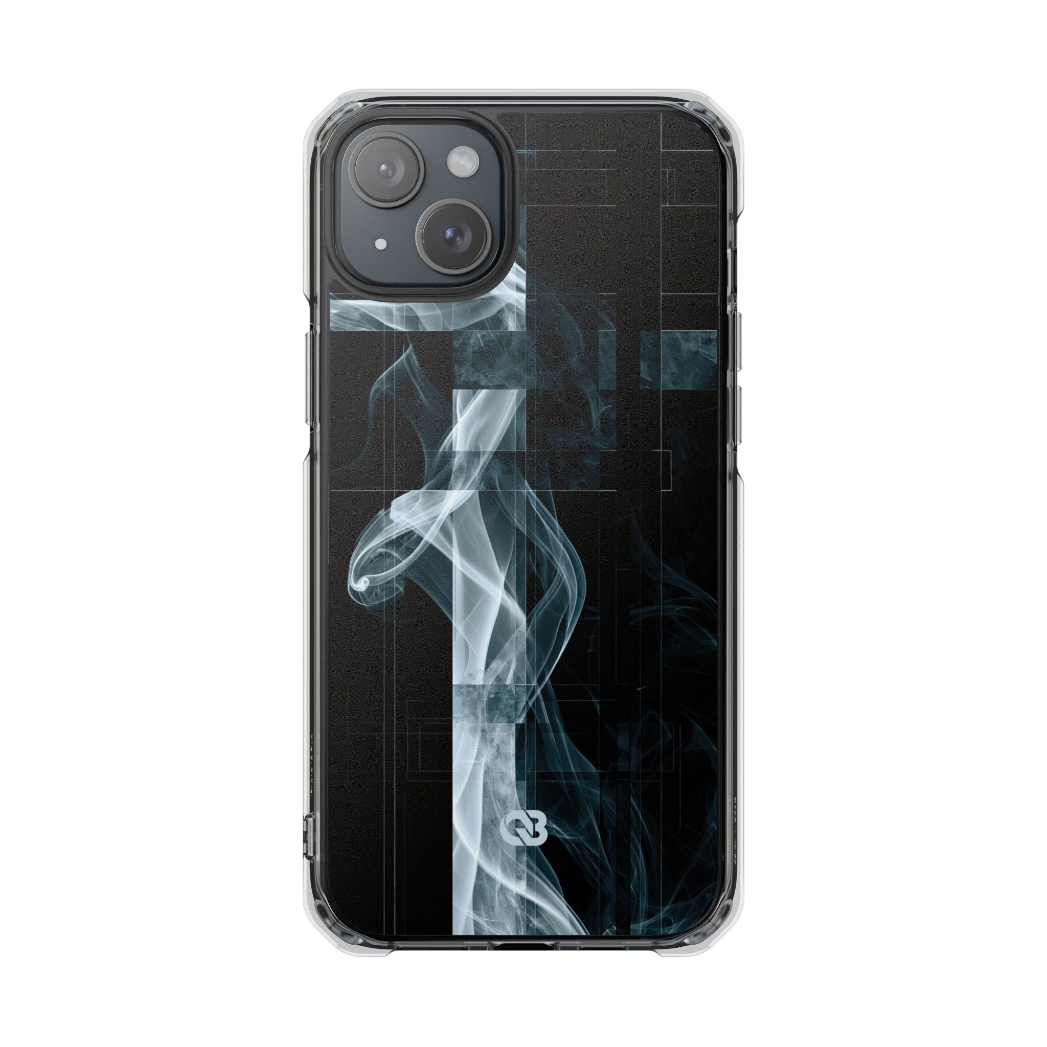 Black Impact MagSafe Phone Case for iPhone - Arctic Vapor Grid