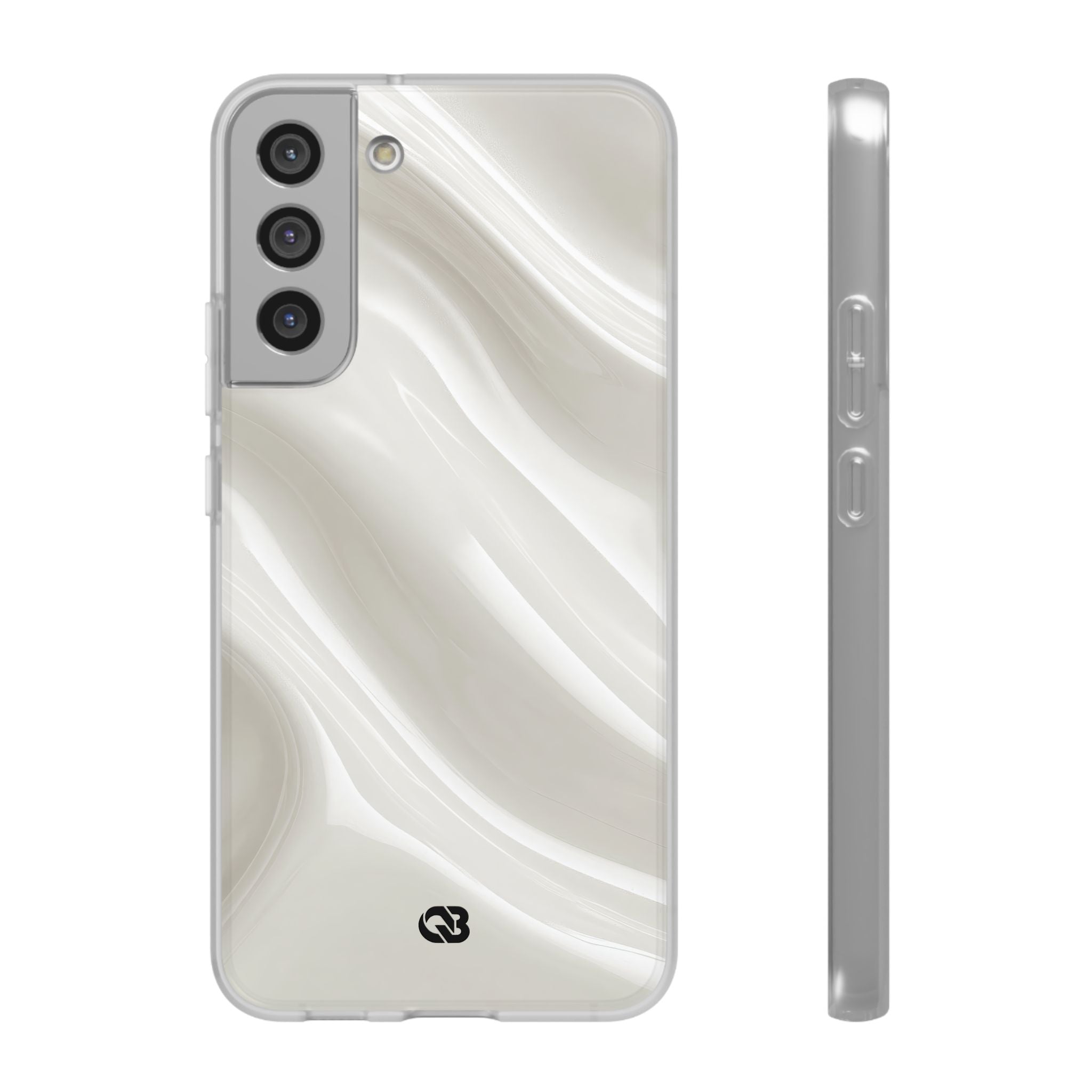White Lite Phone Case for Samsung - Polished Ivory Wave