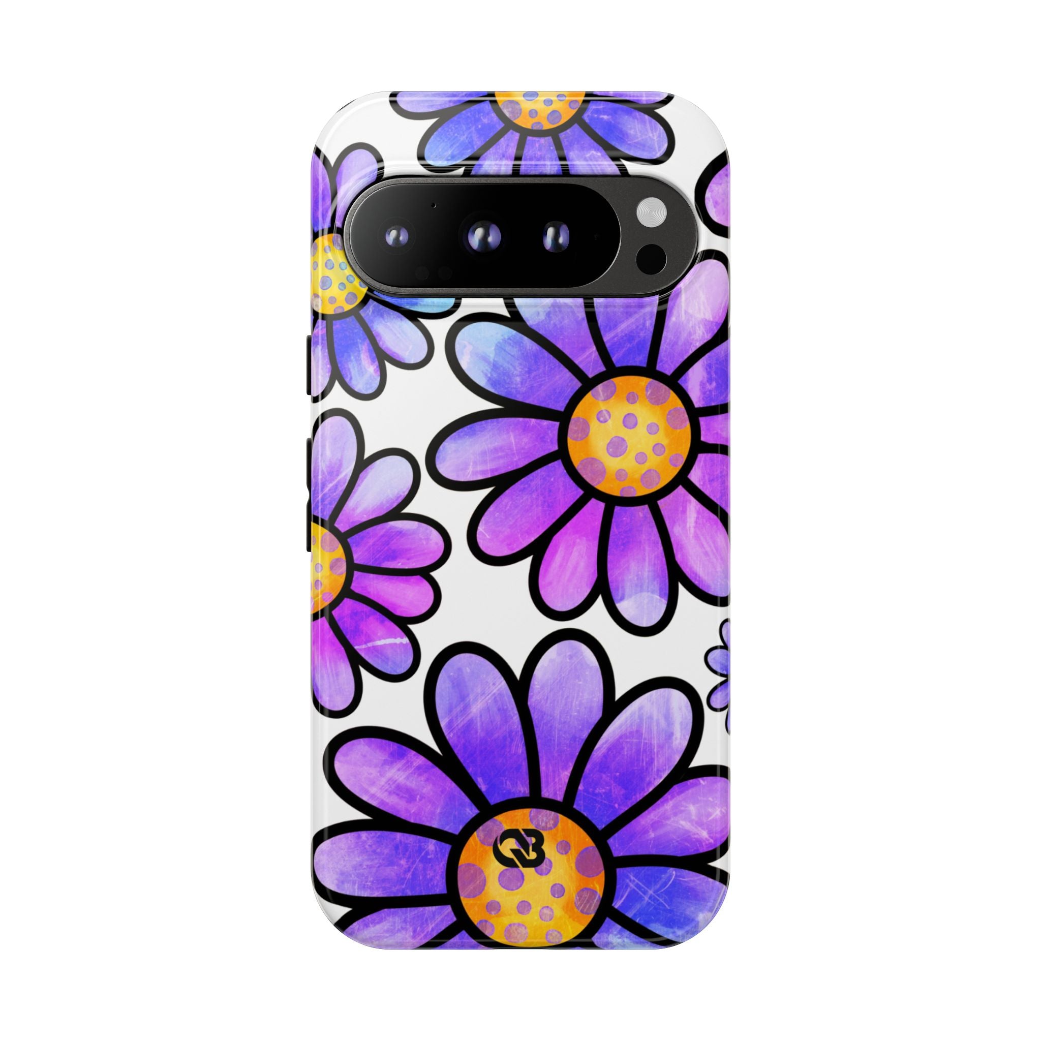 Violet Grunge Bloom · Tough Mobilskal för Google Pixel