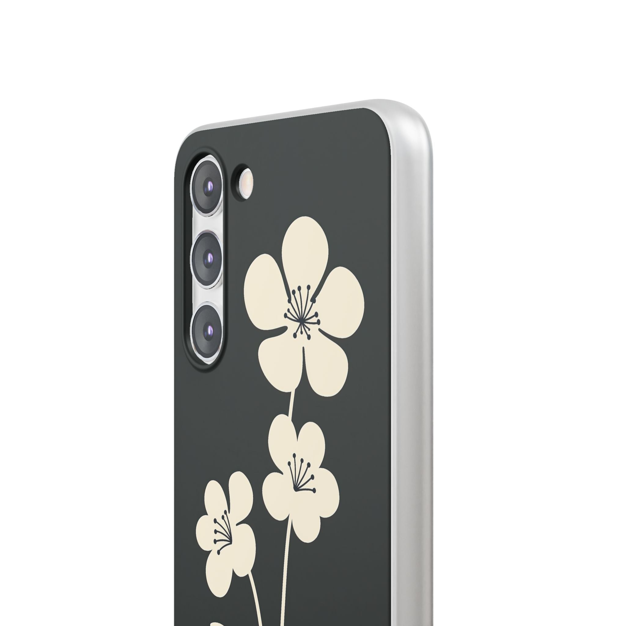 Black Lite Phone Case for Samsung - Obsidian Cream Bloom