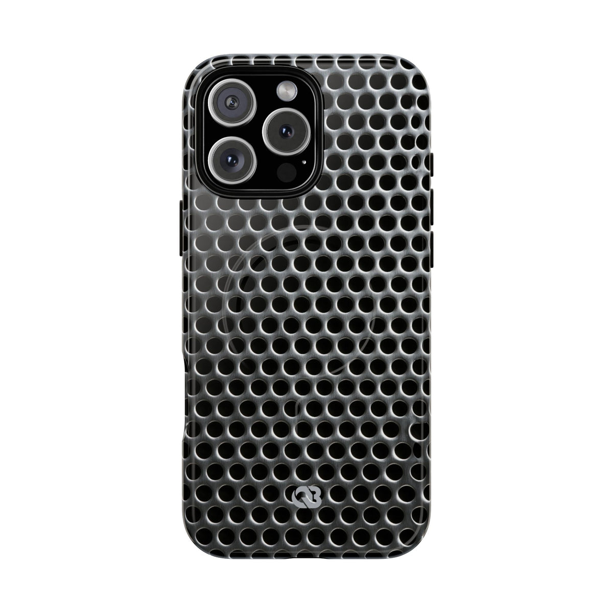 Silver Tough 2.0 Magsafe Phone Case for iPhone - Brutalist Steel Mesh