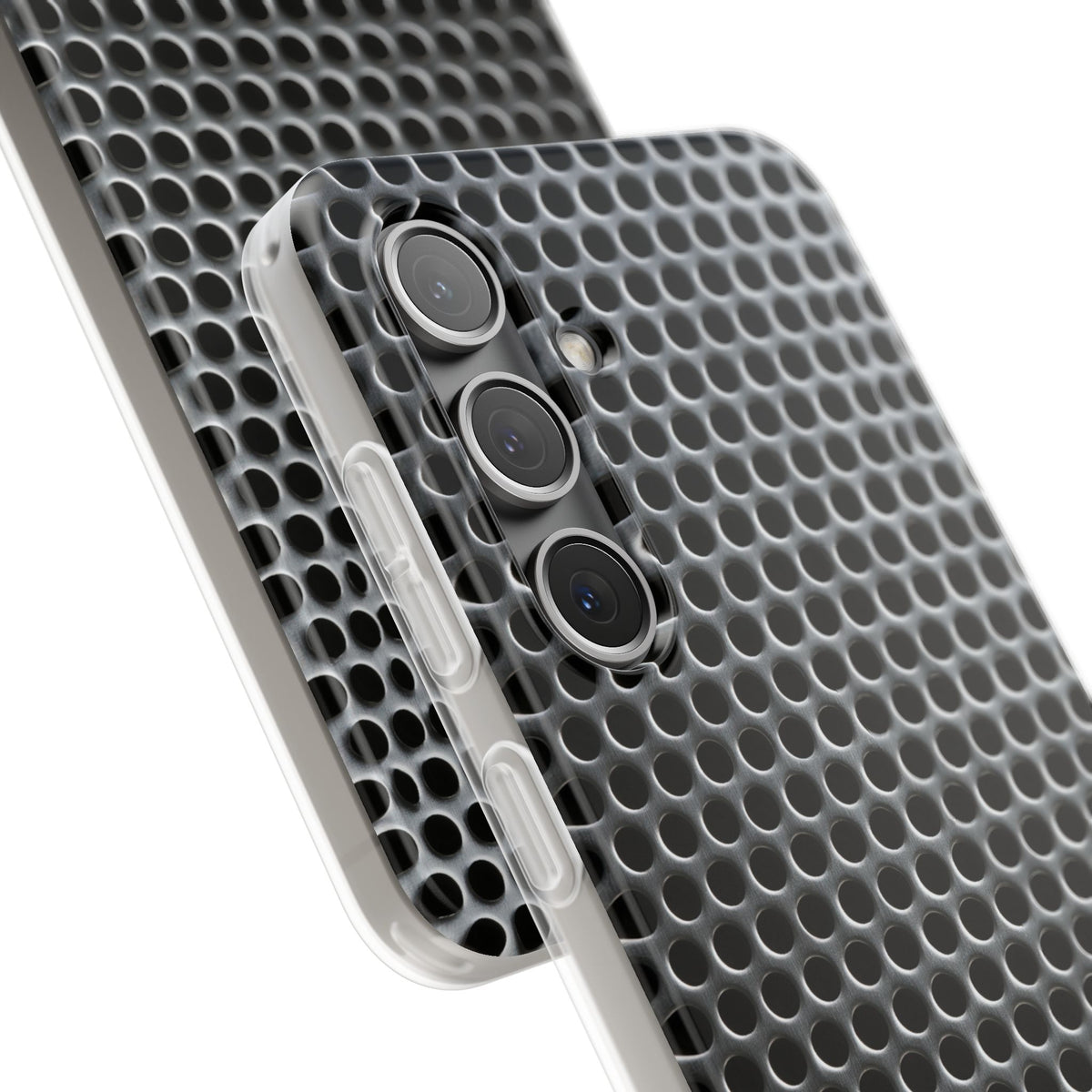 Silver Lite Phone Case for Samsung - Brutalist Steel Mesh