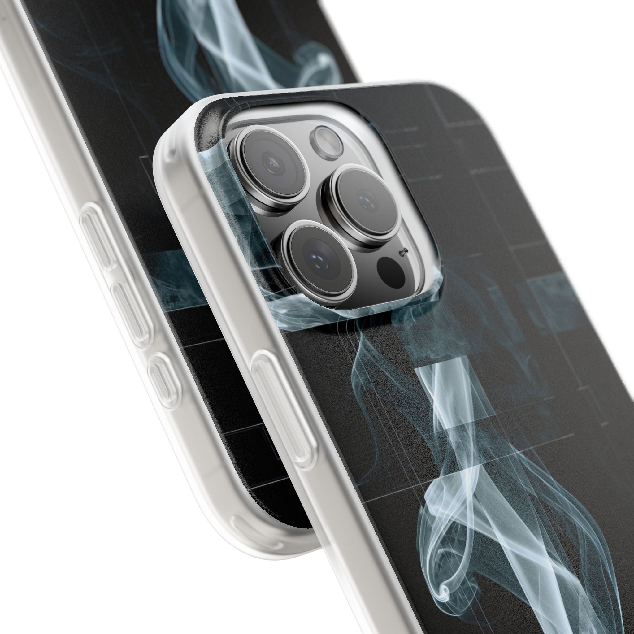 Black Lite Phone Case for iPhone - Arctic Vapor Grid