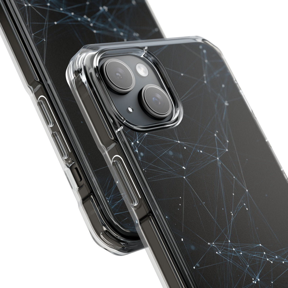 Black Impact MagSafe Phone Case for iPhone - Arctic Neural Mesh