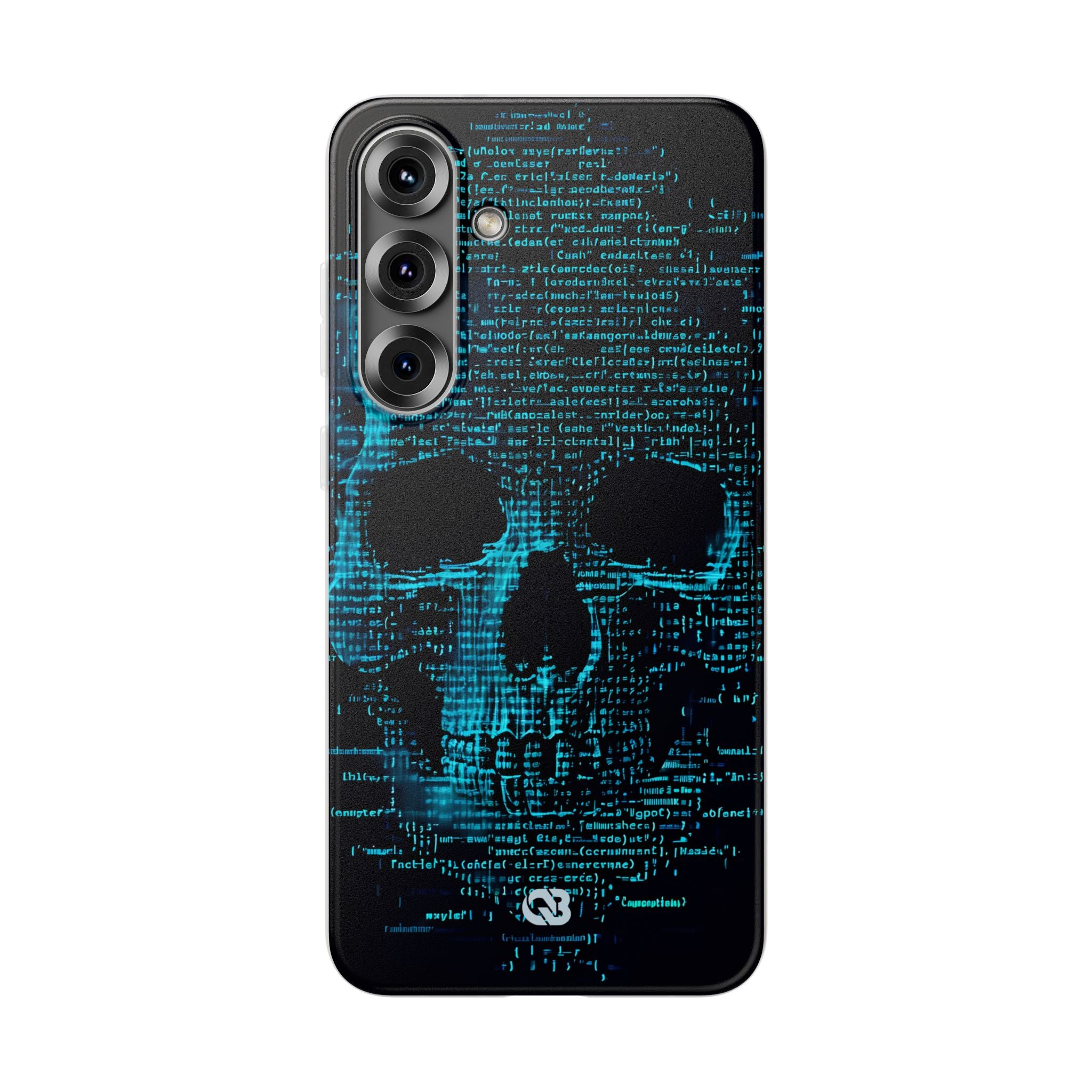 Cyan Glitch Skull · Soft Handyhülle für Samsung