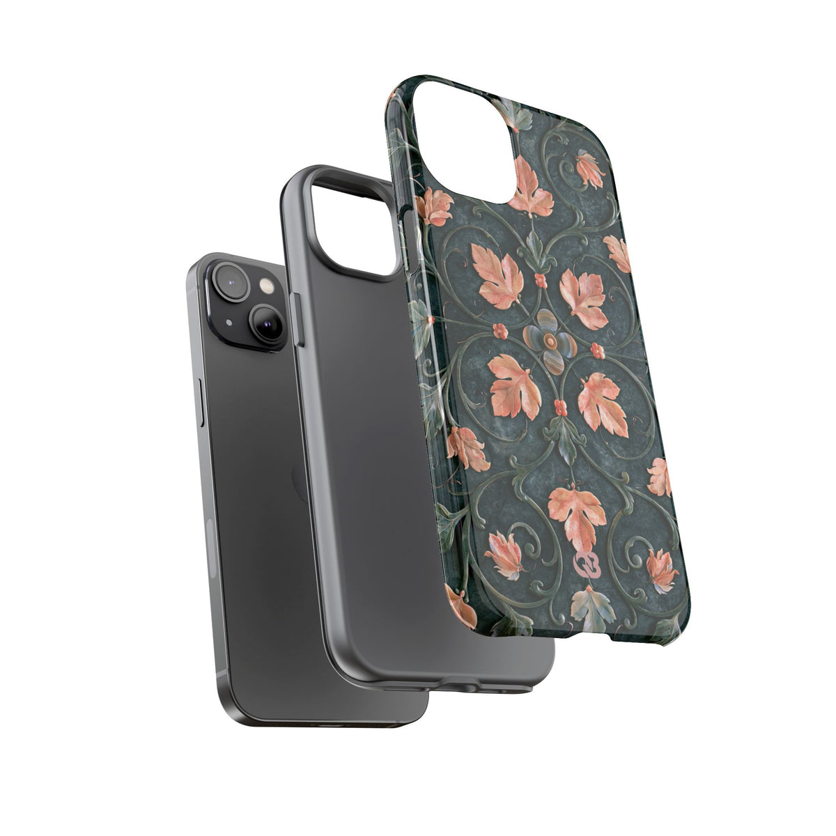 Florentine Rose Arabesque · Tough Phone Case for iPhone · Green