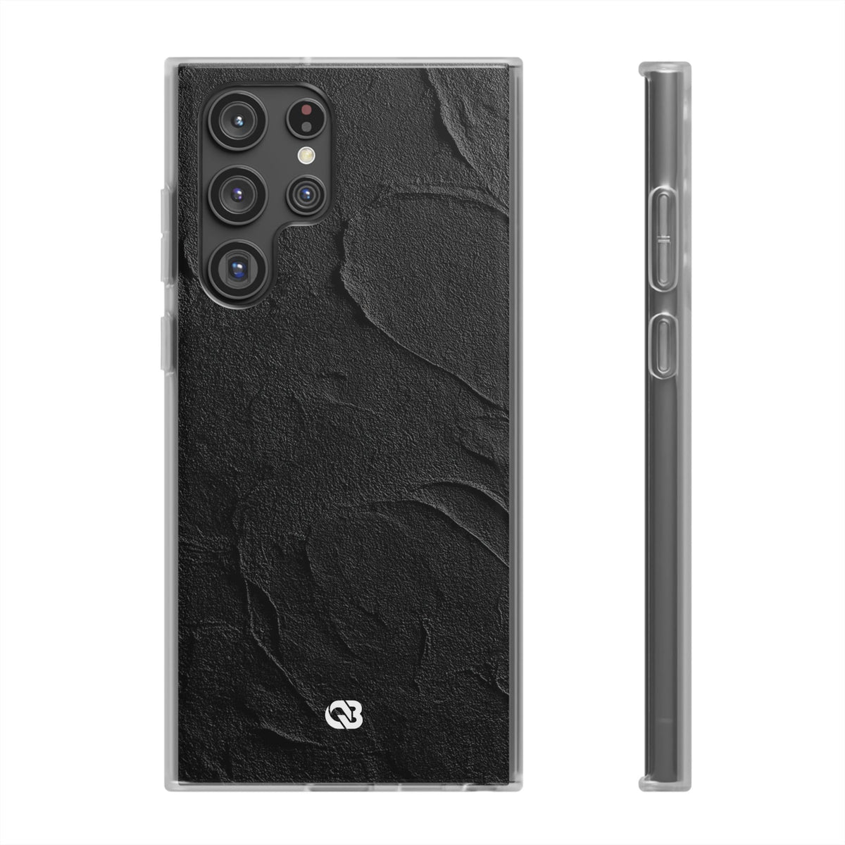 Obsidian Stucco Relief · Lite Phone Case for Samsung · Black