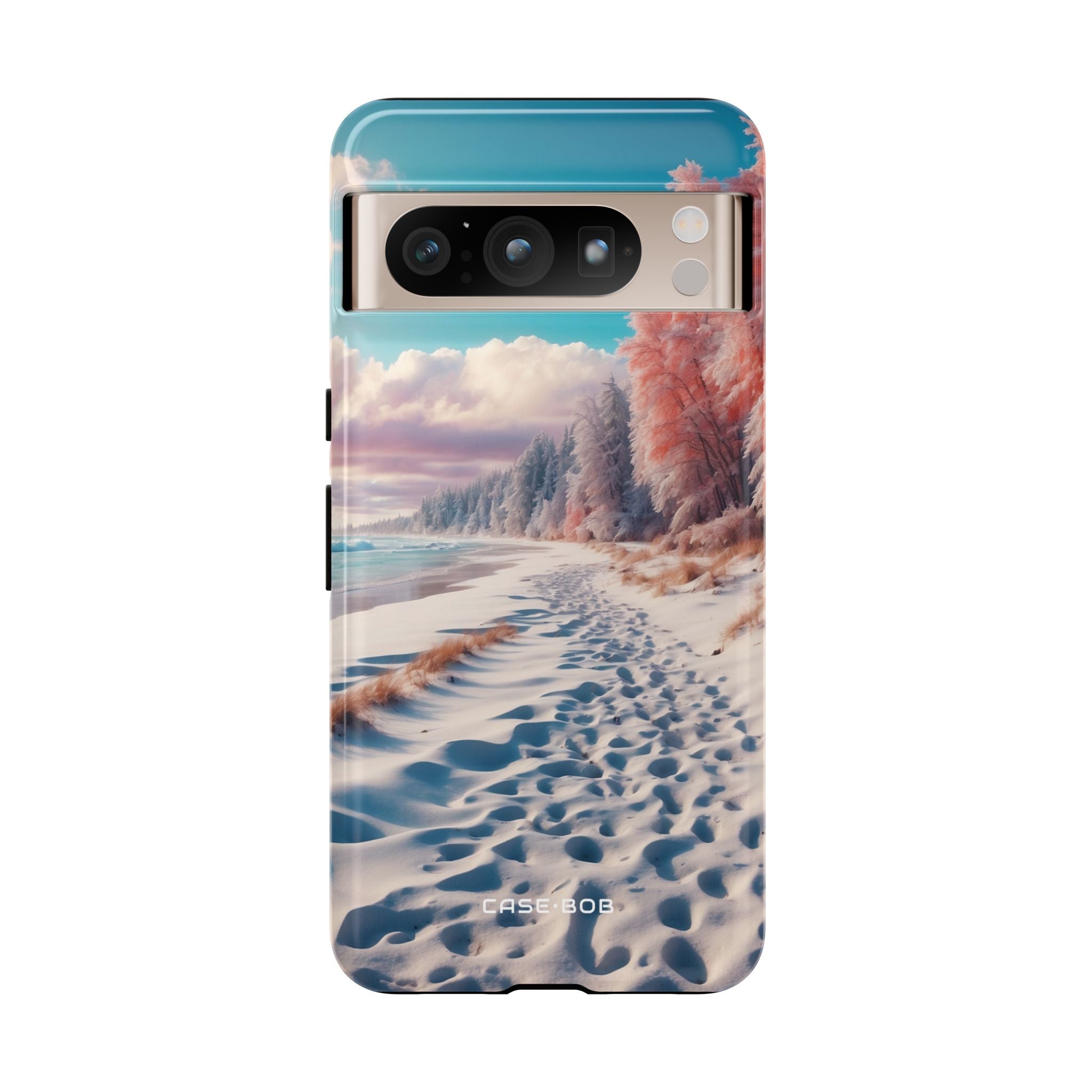 Snowy Footprints Google Pixel 8 Pro Case - Tough