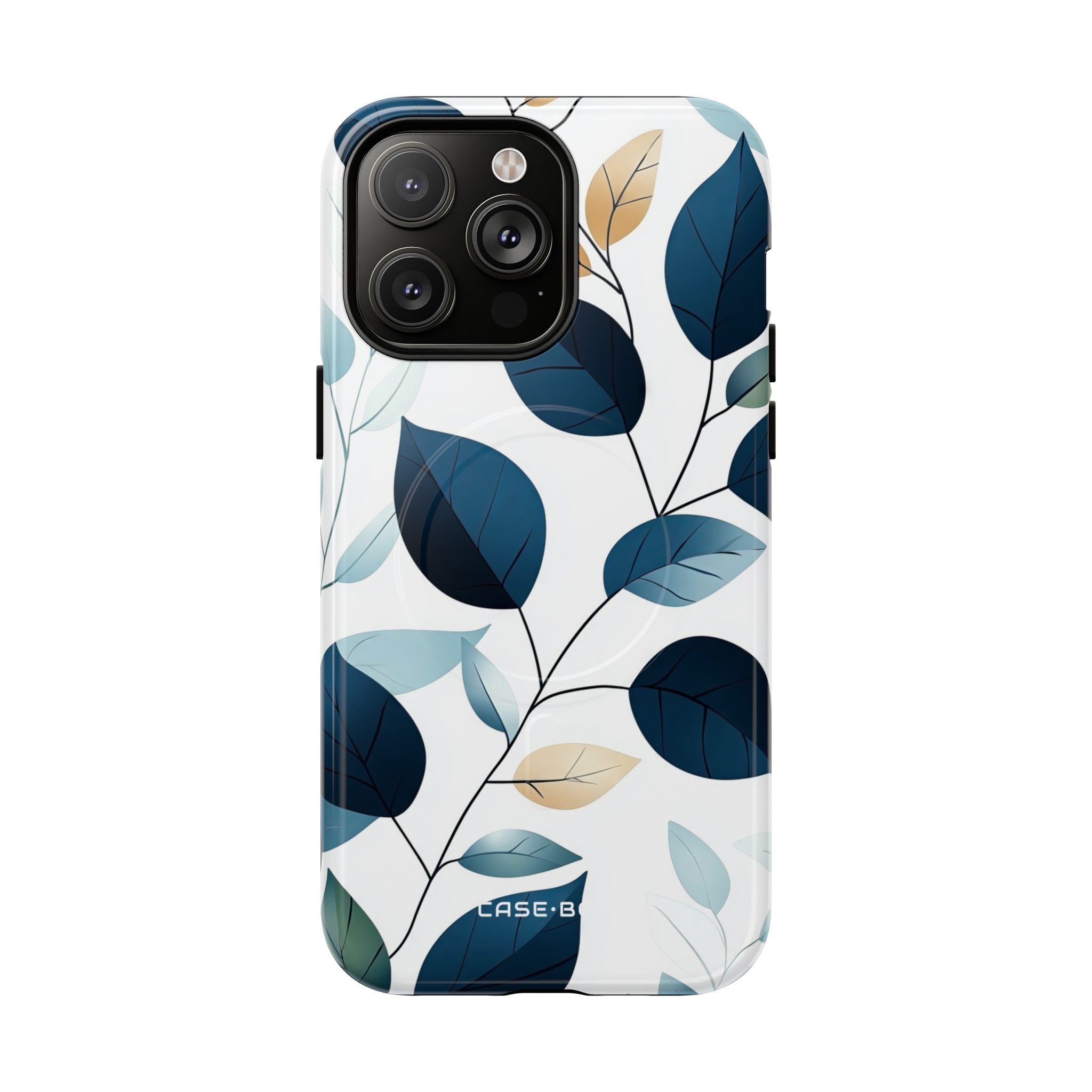 Laivastonsininen lehtiveneen iPhone 14 Pro Max - Tough+ suojakotelo