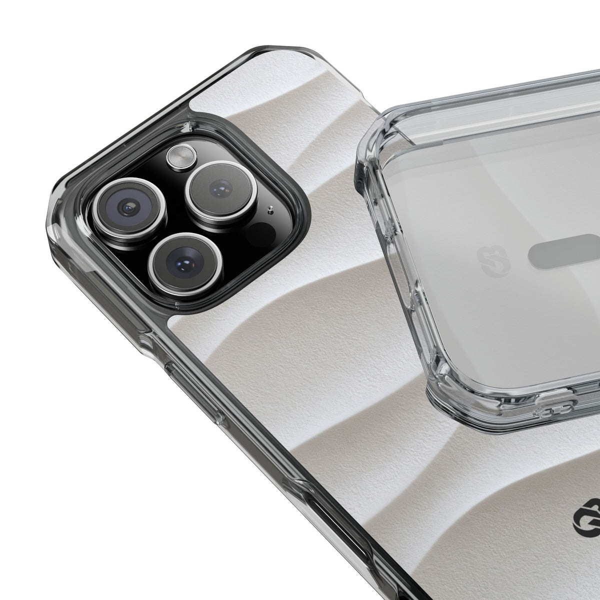 Sculpted Dune Relief · Clear Impact Magnetic Phone Case for iPhone · White