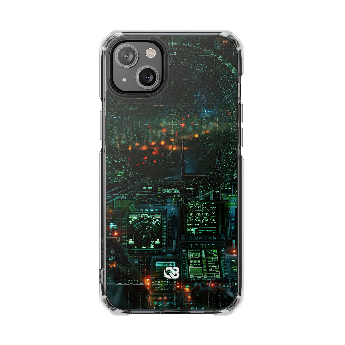 Tactical Avionics HUD · Clear Impact Magnetic Phone Case for iPhone · Green