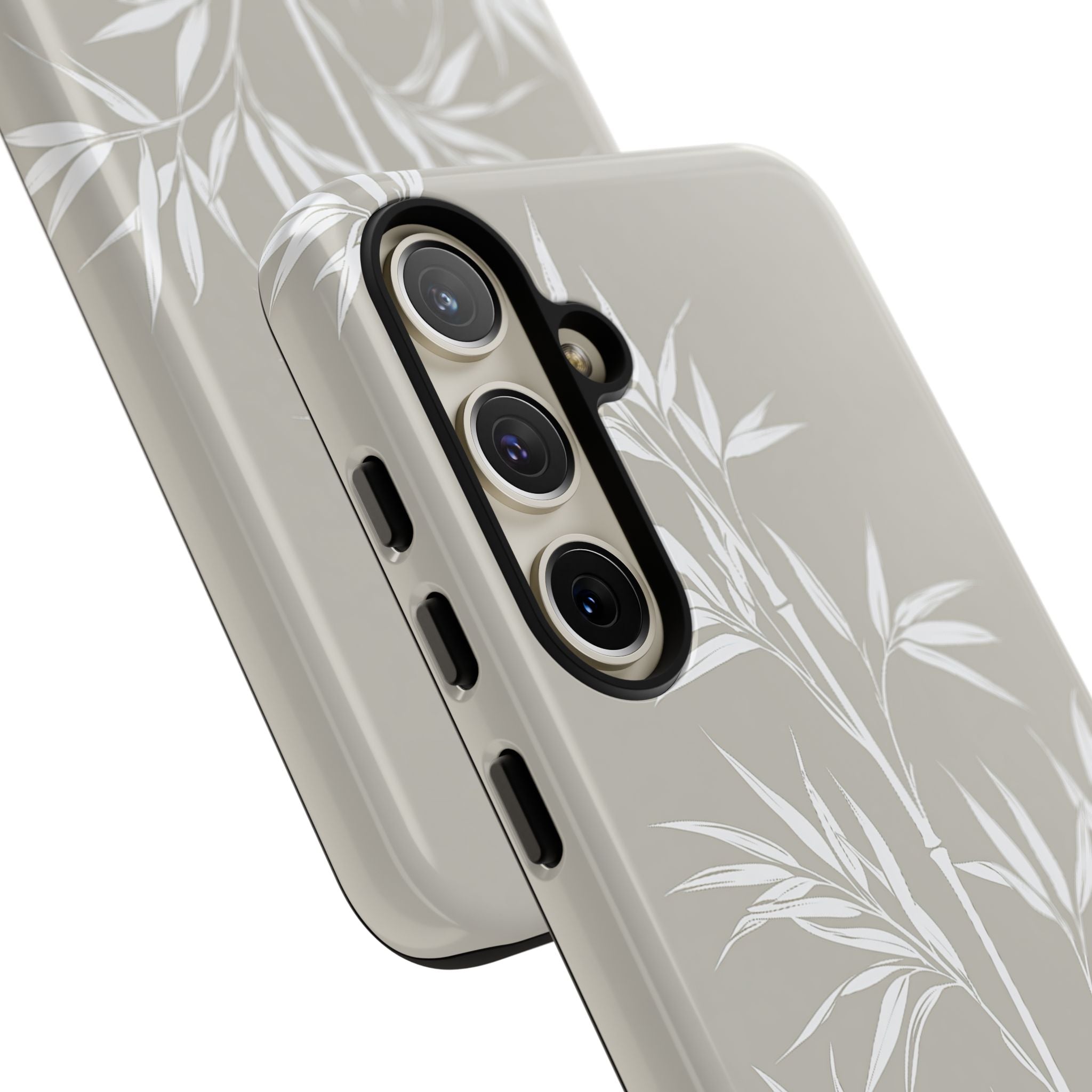 Beige Tough Phone Case for Samsung - Sandstone Bamboo Stalks