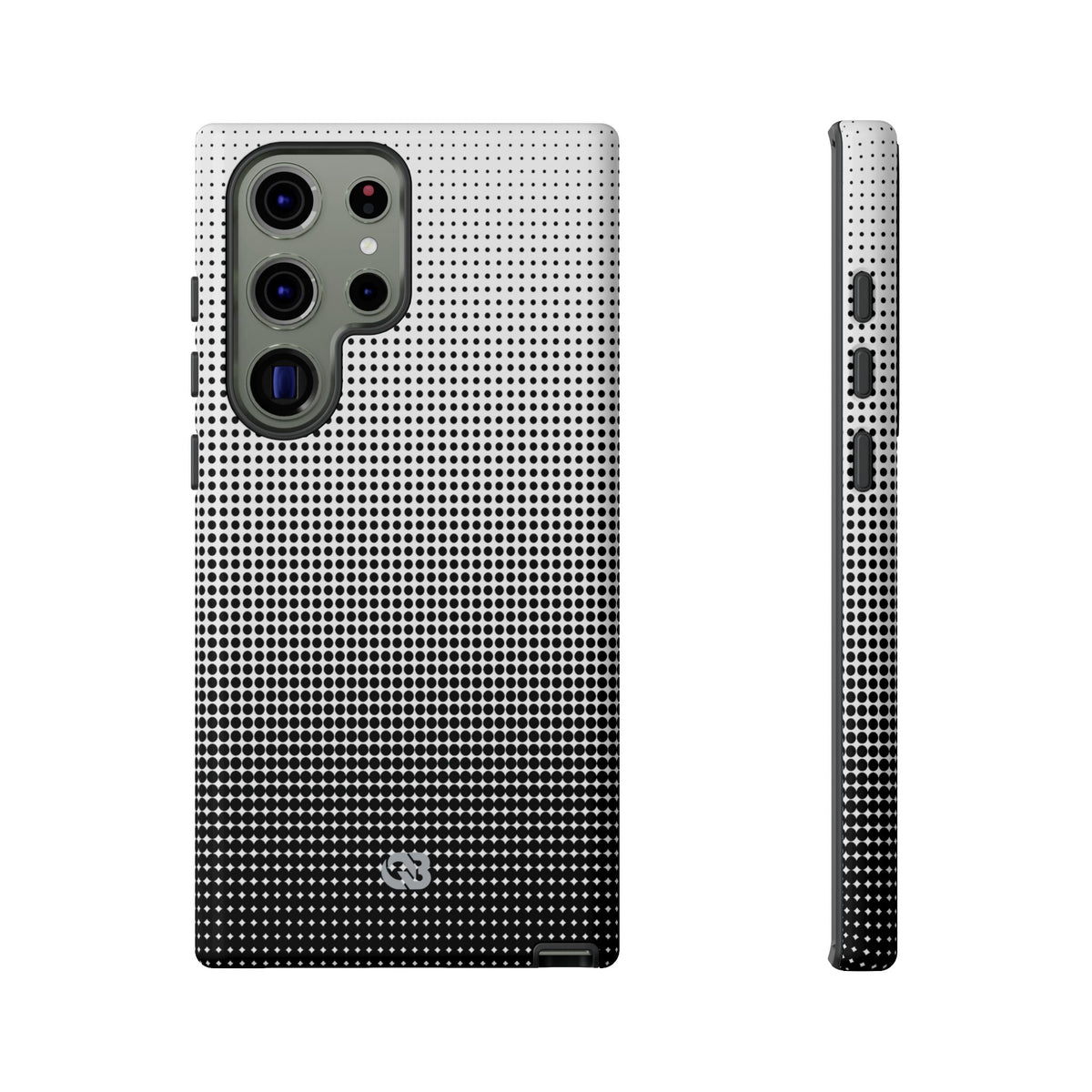 Black Tough Phone Case for Samsung - Obsidian Halftone Flux