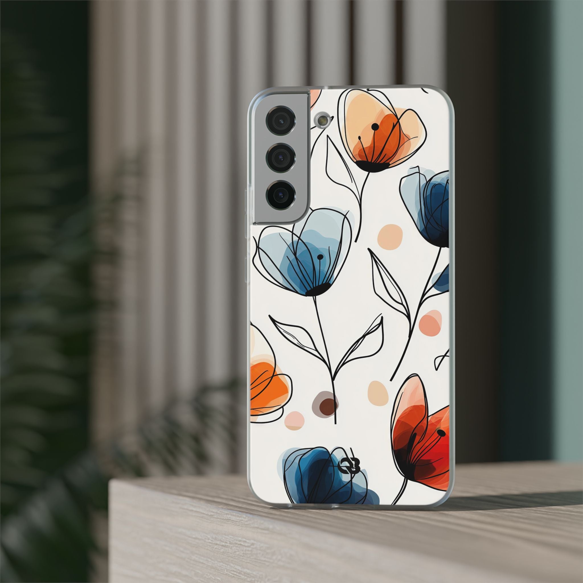Ink Watercolor Tulips · Soft Phone Case for Samsung