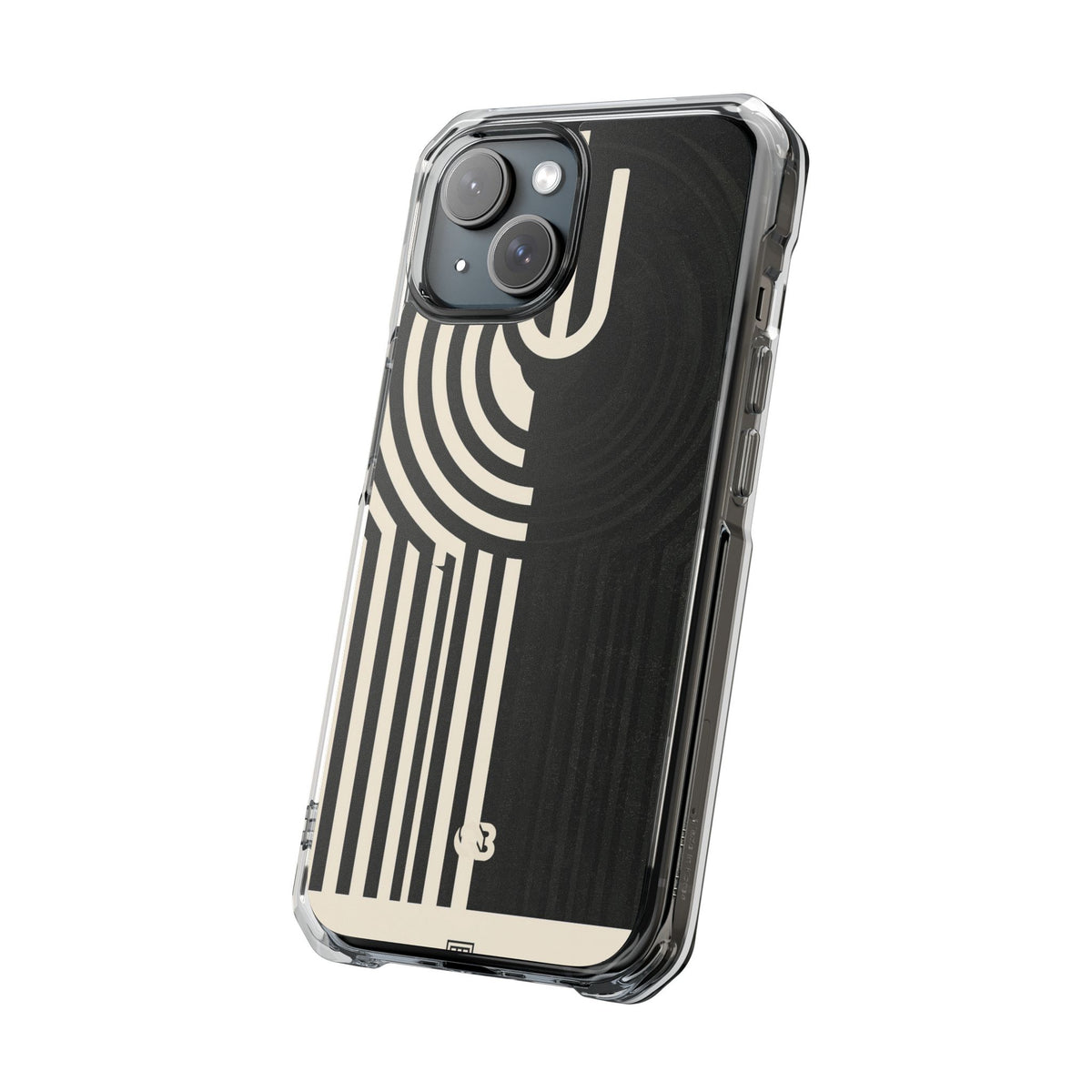 Beige Impact MagSafe Phone Case for iPhone - Monolith Ivory Signal