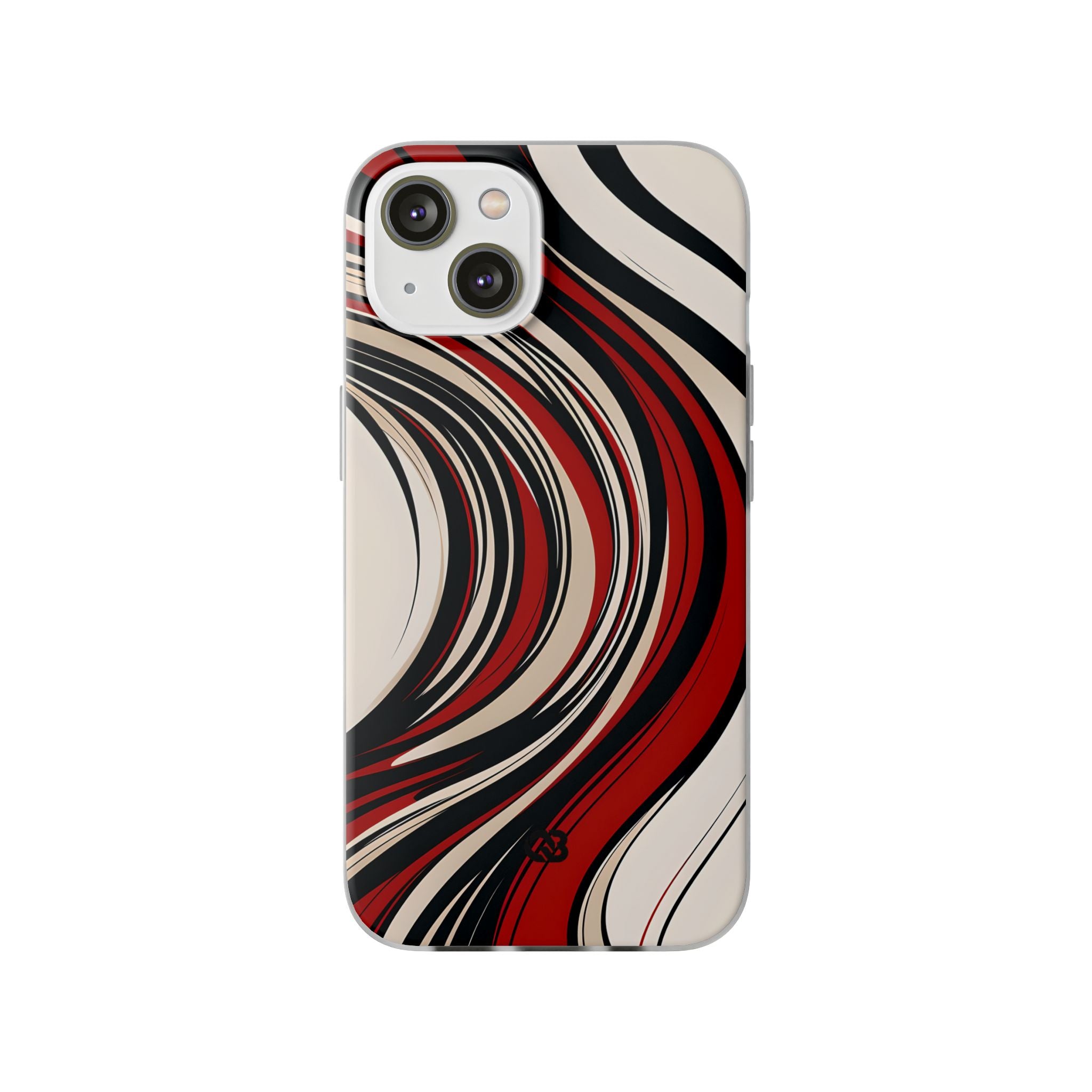 Crimson Flow Waves · Soft Handyhülle für iPhone