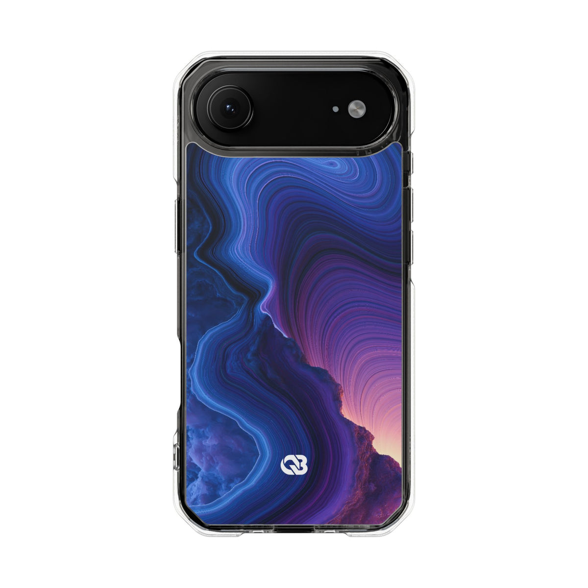 Radiant Strata · Clear Impact Magnetic Phone Case for iPhone · Blue