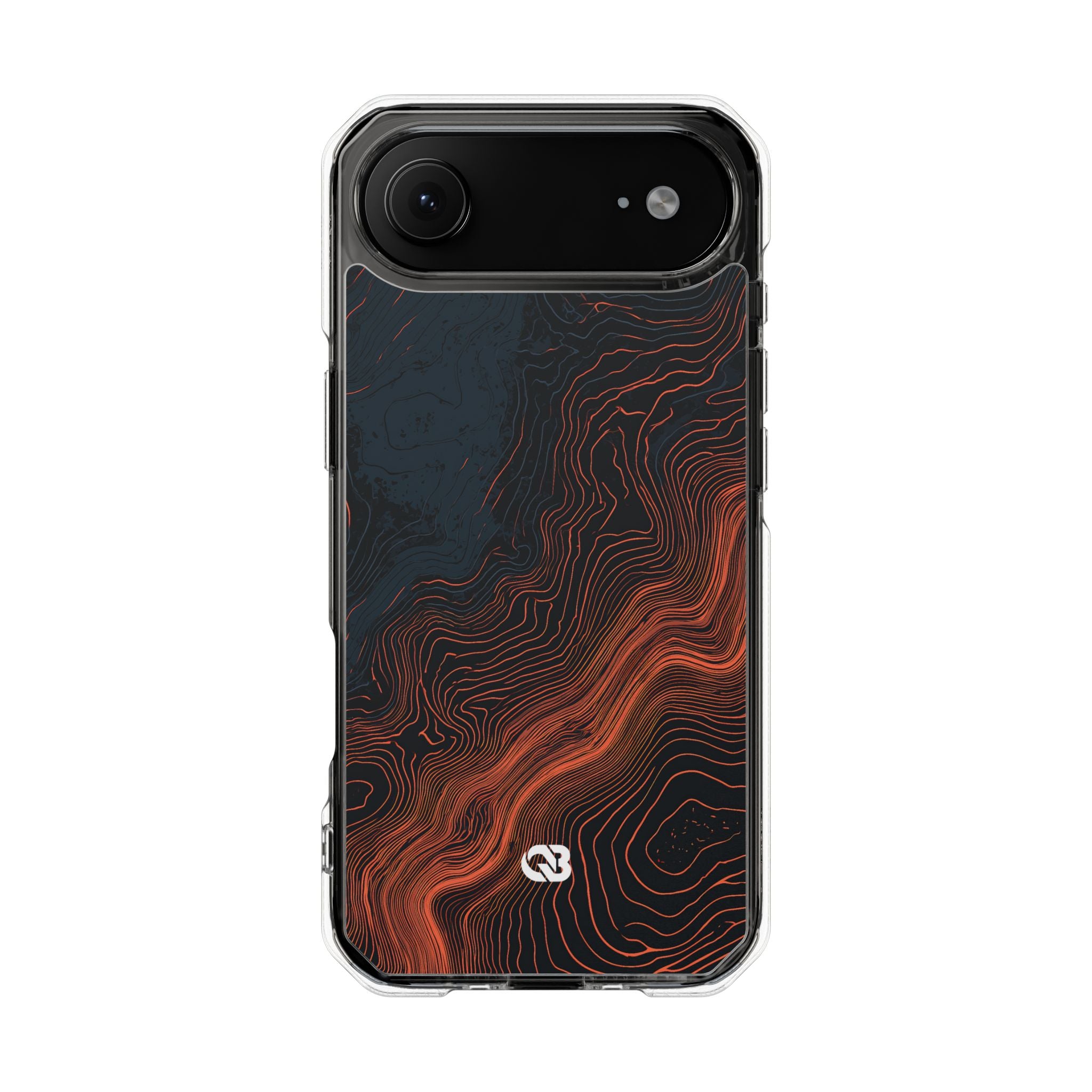 Black Impact MagSafe Phone Case for iPhone - Volcanic Basalt Map