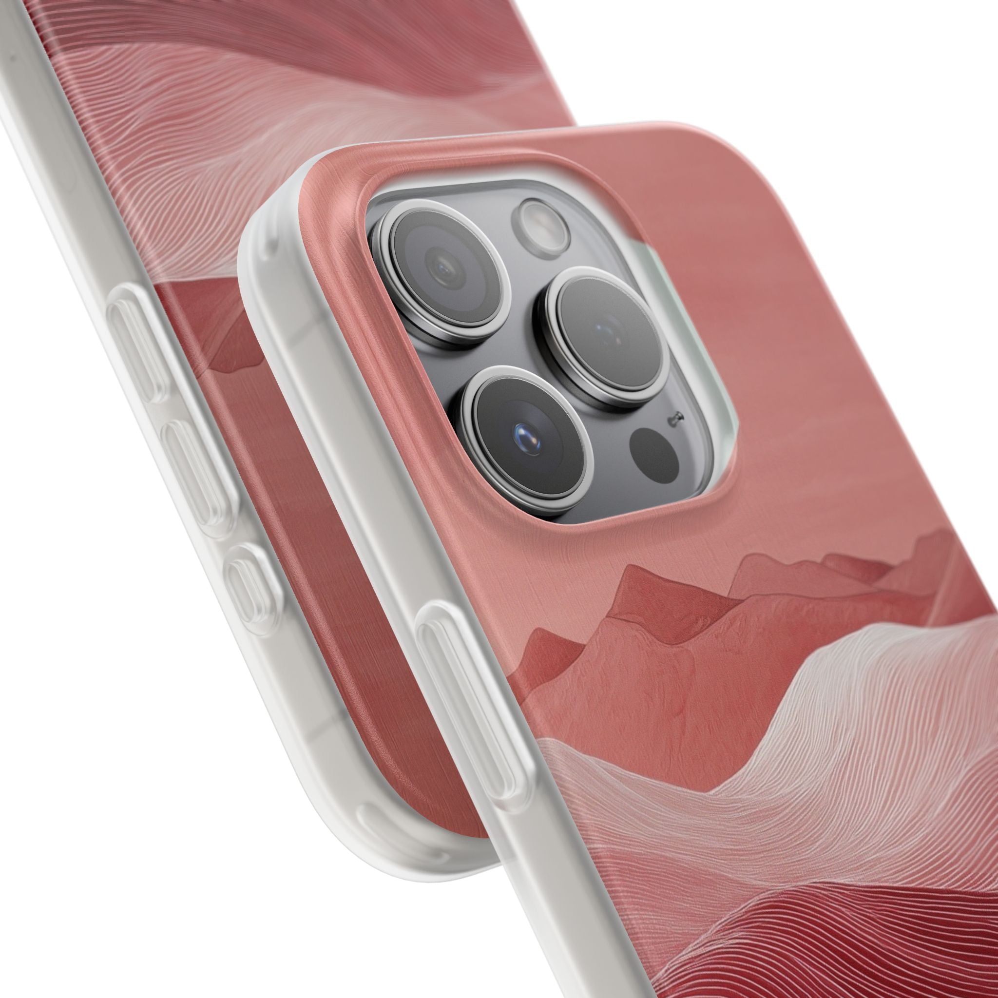 White Orb Dunes iPhone 15 Pro Case - Soft