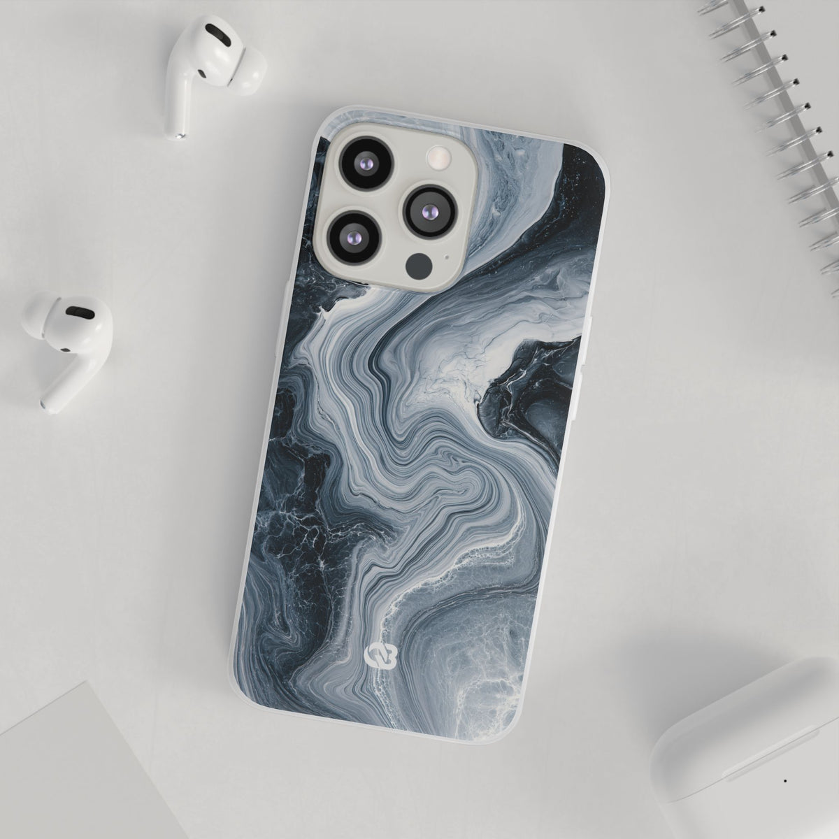 Suminagashi Ink Flow · Lite Phone Case for iPhone · Grey