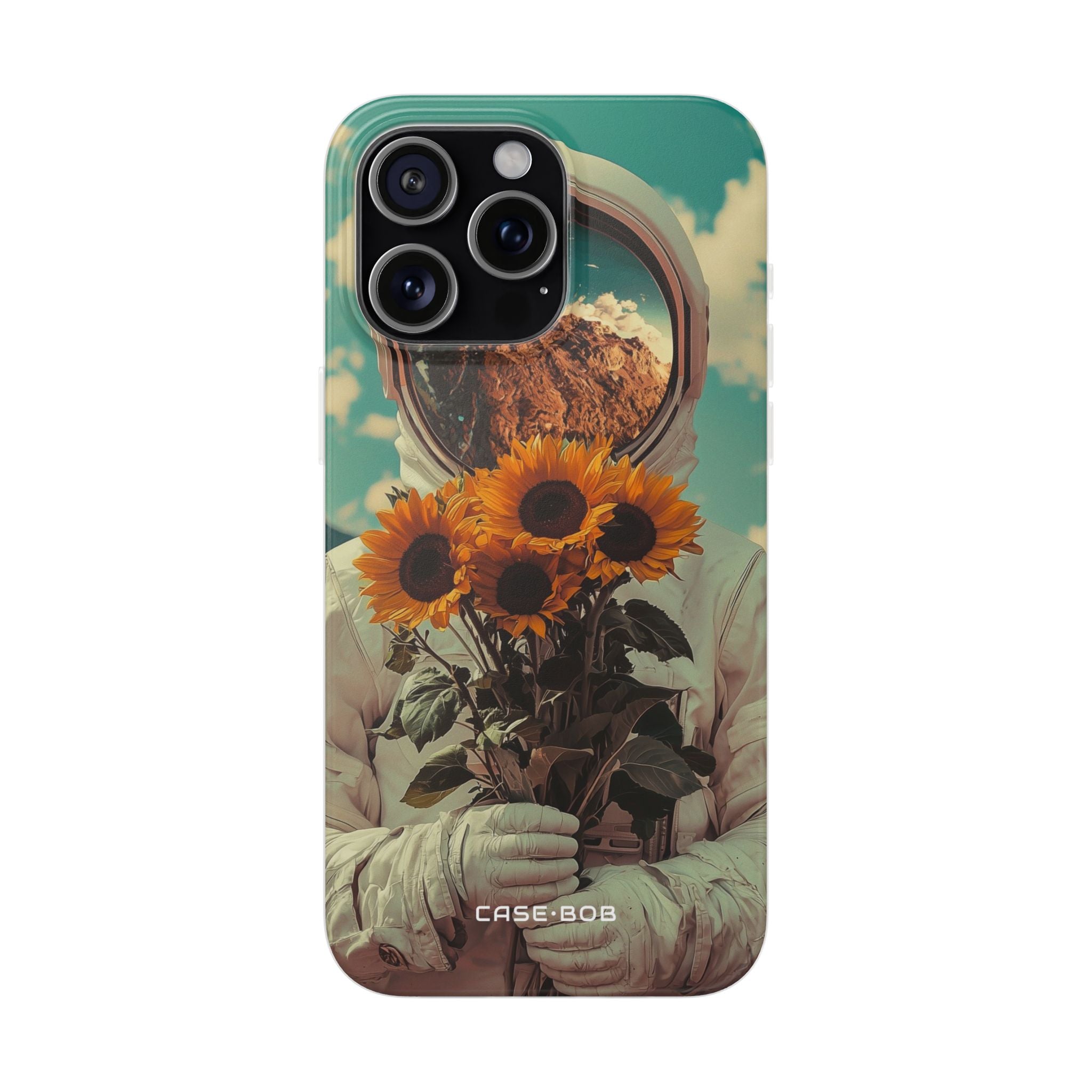 Sonnenblumen-Astronaut iPhone 15 Pro Max Case - Soft
