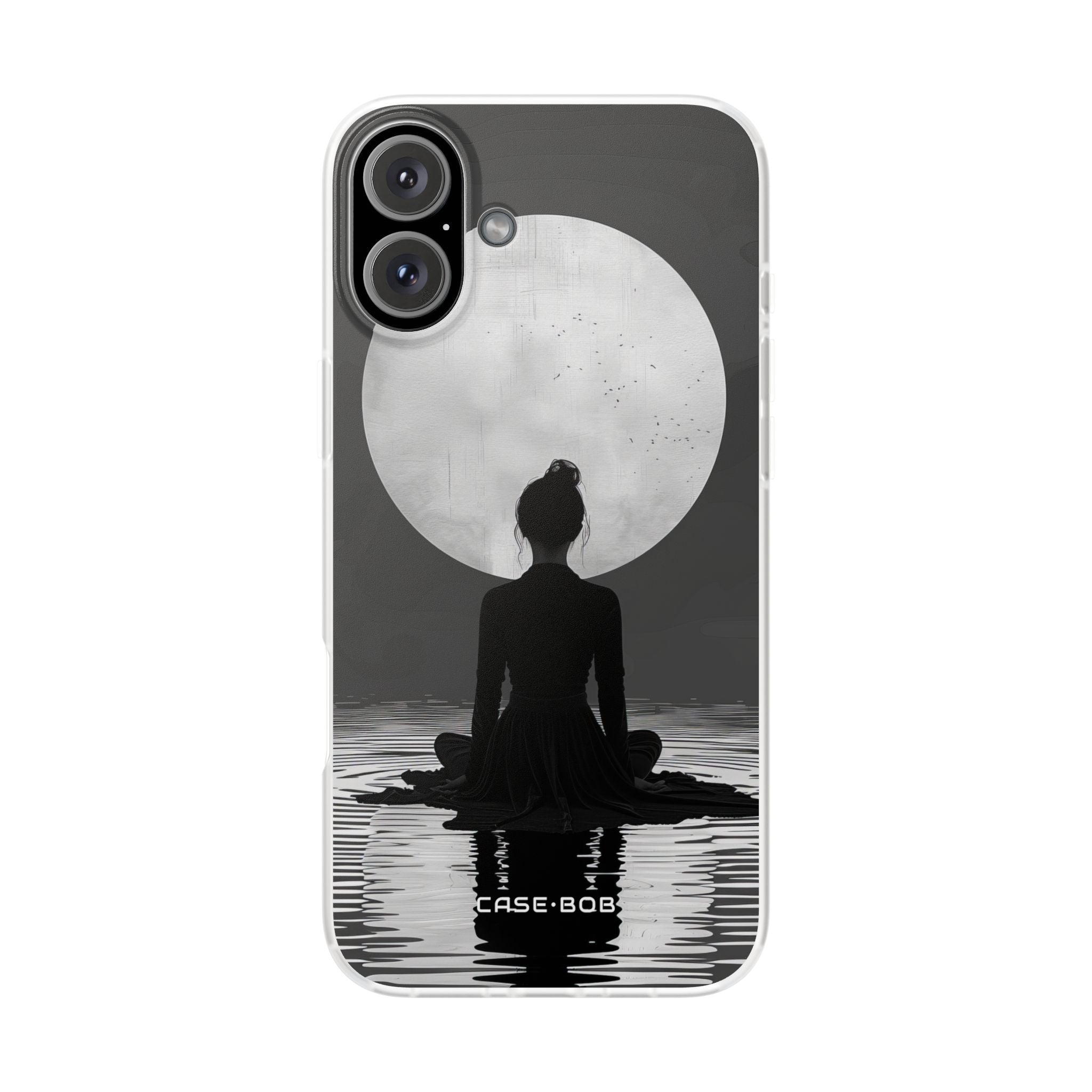 Silhouette Moonlight iPhone 16 Plus Cover - Blød